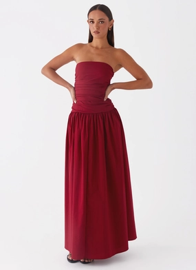 Carmel Maxi Dress - Merlot Youthful Look Travel Vibe