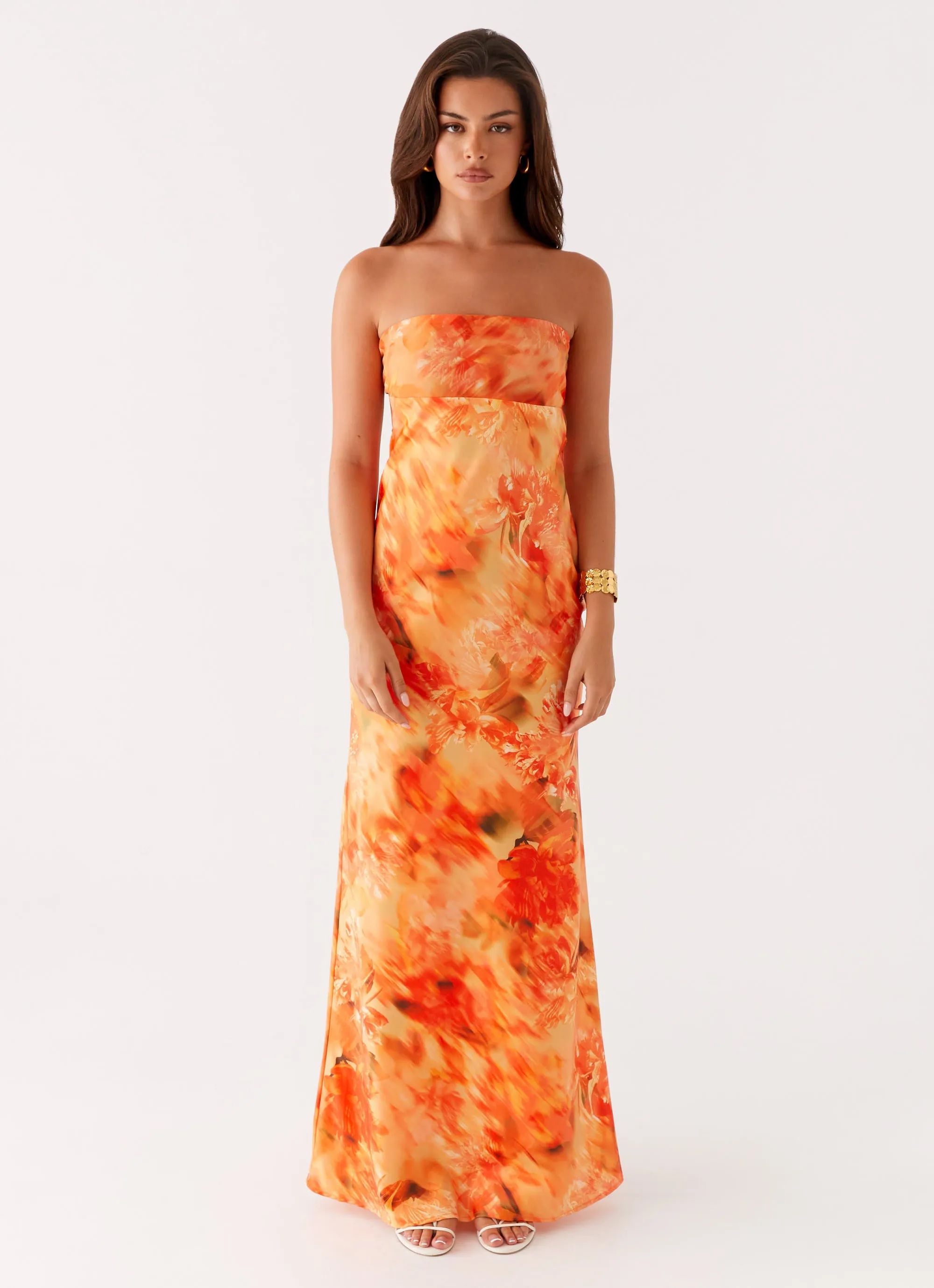 Travel Vibe Sleek and Sleek Carmen Maxi Dress - Sunset Floral