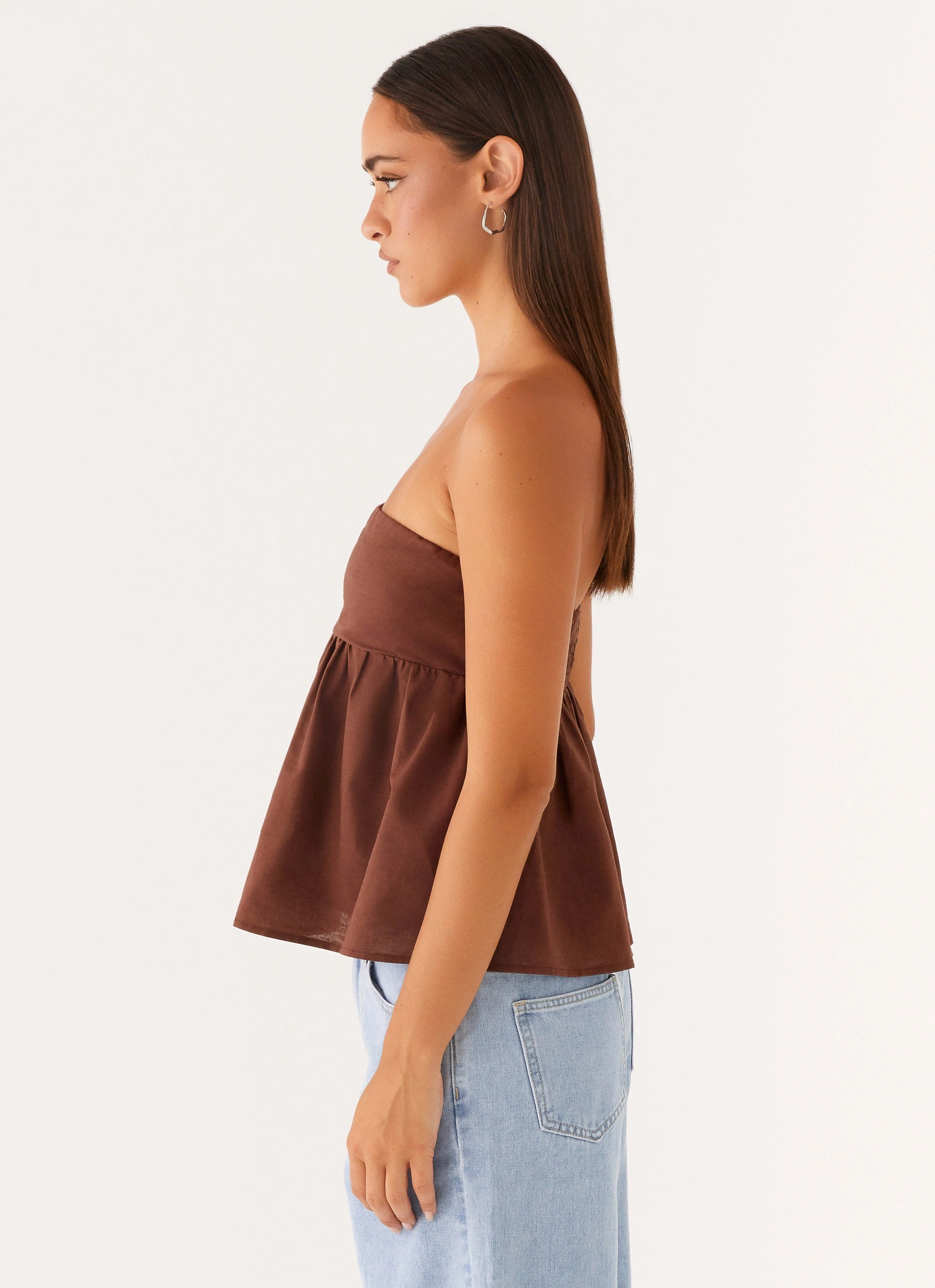 Cassie Tube Top - Chocolate low - torque