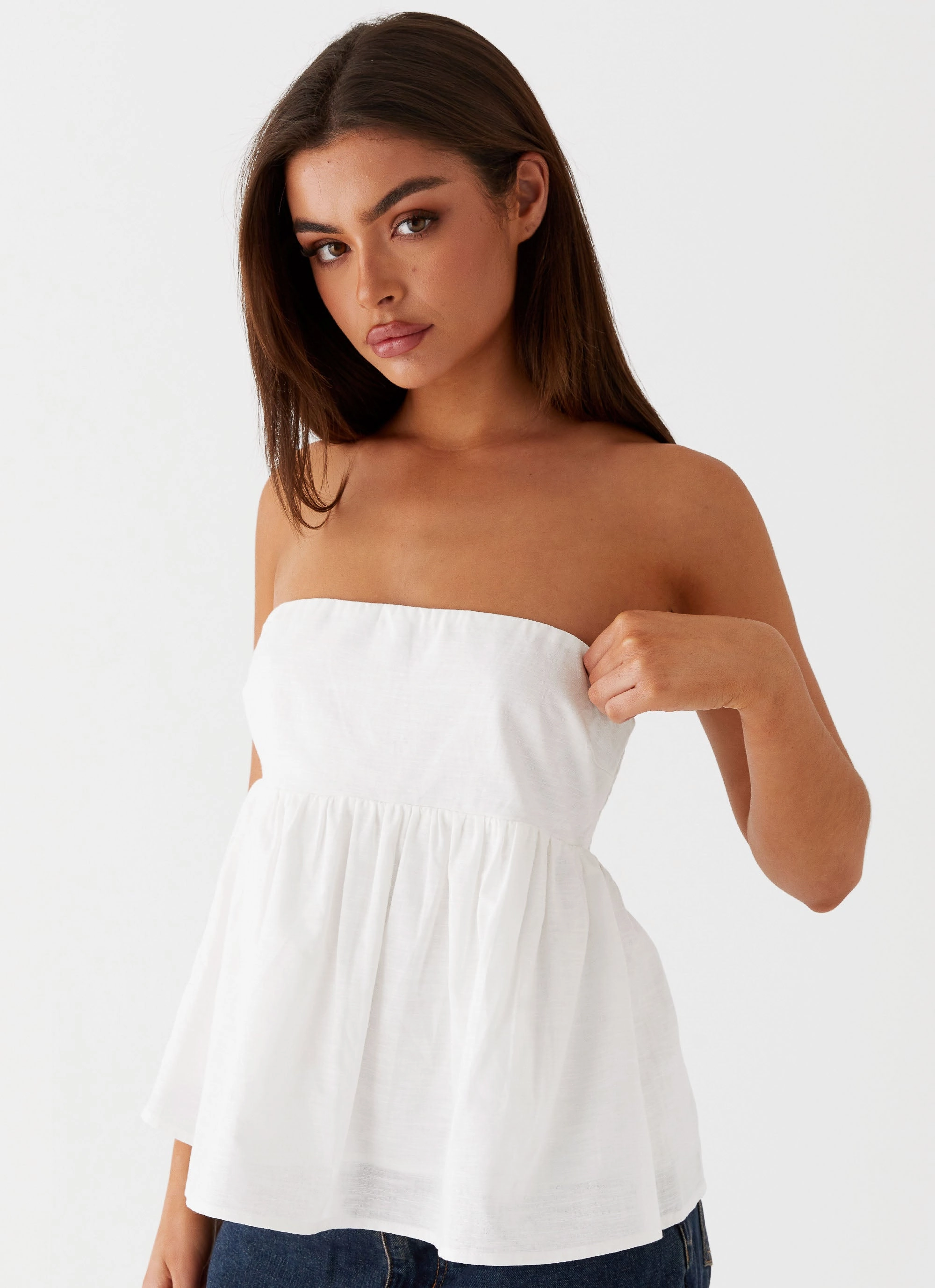 Free Move Cassie Tube Top - White