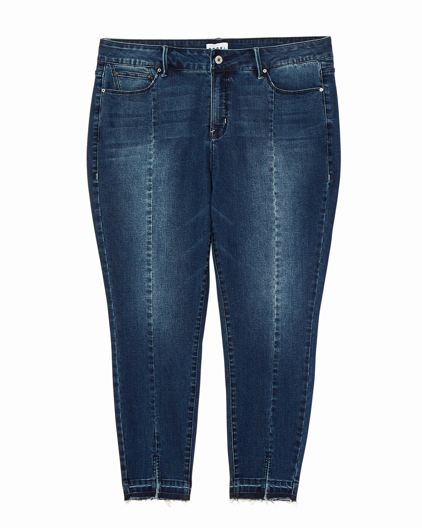 Willow Center Seam Skinny Jean with Released Hem | Medium Wash Travel Ready Everyday Vibrant
