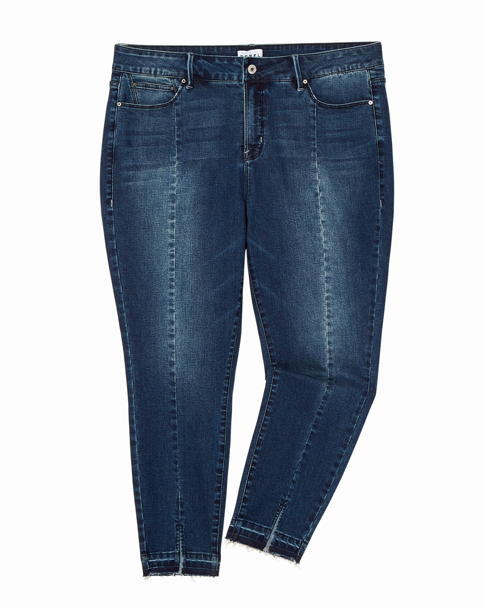 Willow Center Seam Skinny Jean with Released Hem | Medium Wash Everyday Party Look Nature Lover Gym Ready Music Event