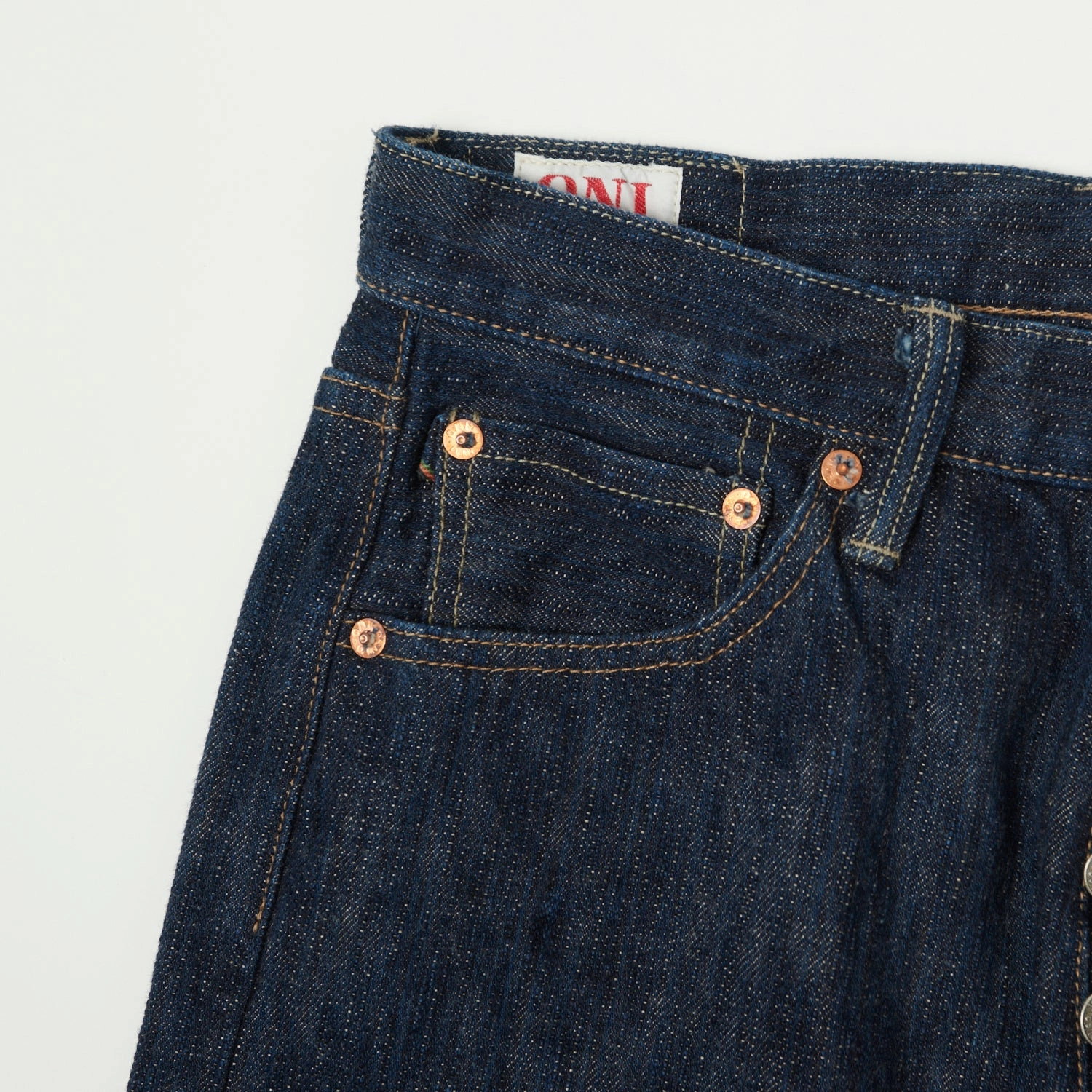 ONI Denim 266 Kase 16oz Natural Indigo 'Kabuki' Selvedge Wide Straight Jean - One Wash City Walk Weekend Warrior