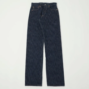 Stretch Free Fit ONI Denim 266 Kase 16oz Natural Indigo 'Kabuki' Selvedge Wide Straight Jean - One Wash