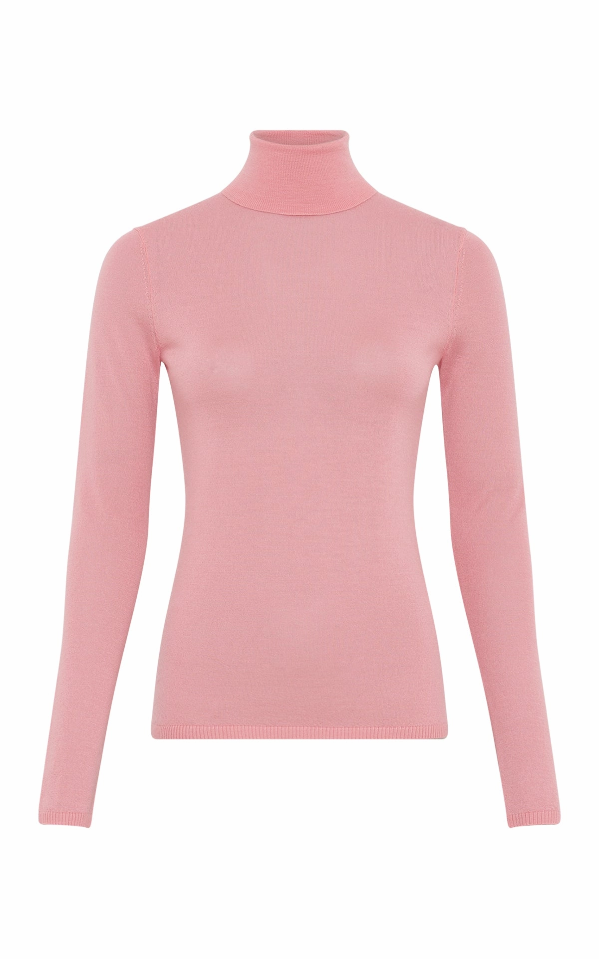 Costa Knit Turtleneck in Rosa Cashmere Silk Light Warmth Quick Dry Knitwear