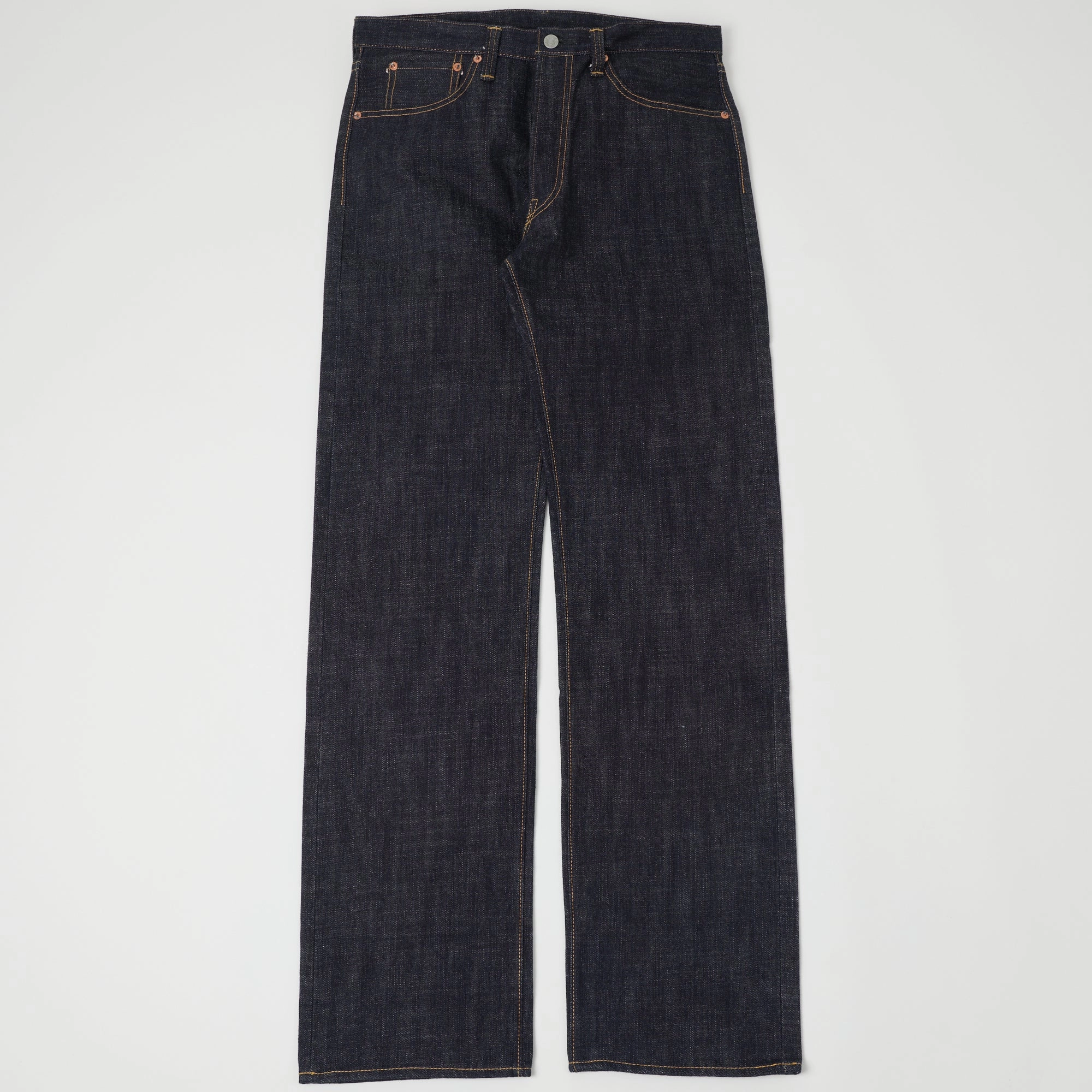 Full Count 1101XX Special Edition 15.5oz Loose Straight Jean - Raw Anti Odor Fabric Treatment Premium Professional Wear Unisex Wear