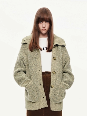 Wool Blend Button Cardigan Butter Soft Yarn