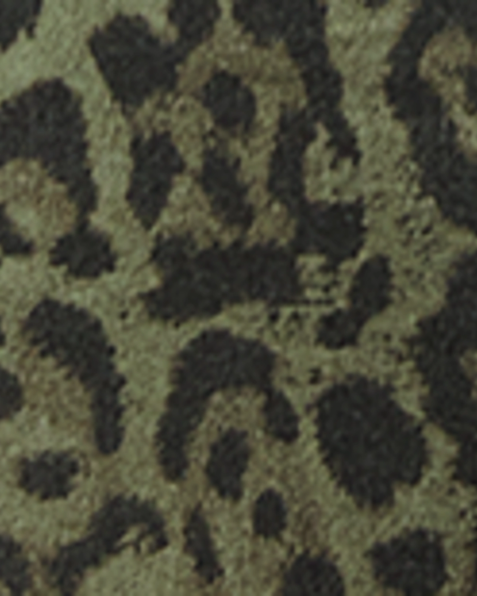 Catherine Cuffed Boyfriend Shorts | Olive Green / Brown Work Ready Lightweight Textured