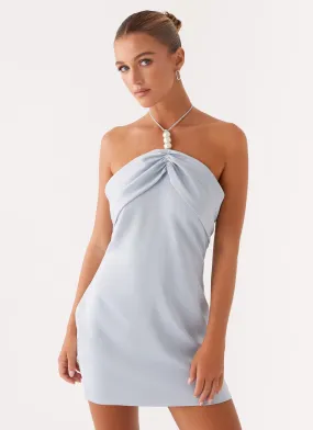 Soft Drape Cecelia Mini Dress - Blue