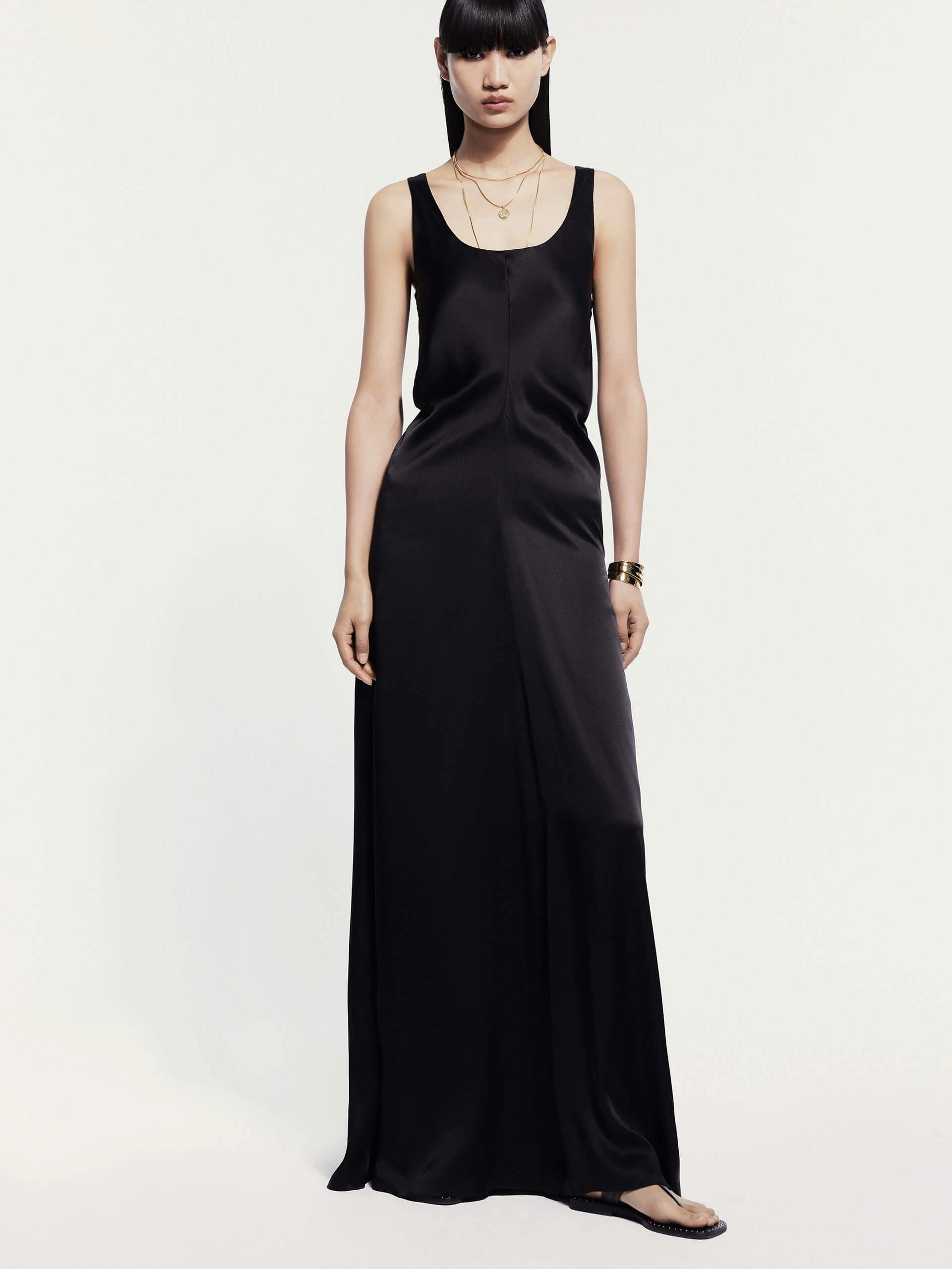 Open Back Silk Dress Light Fabrication