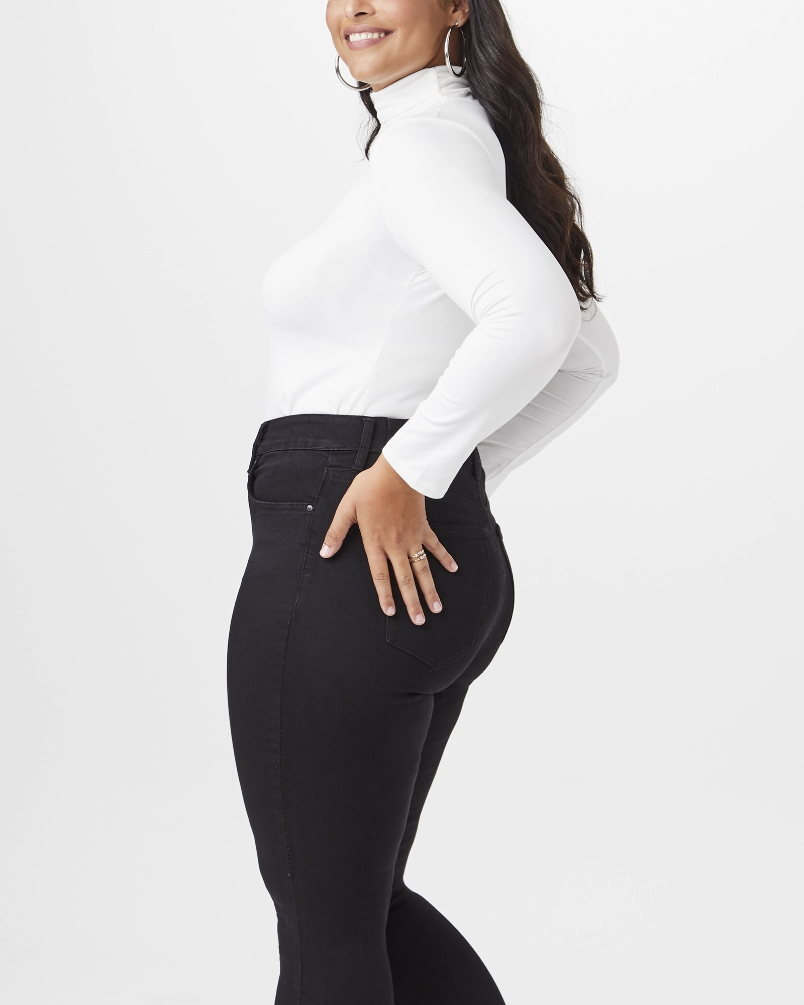 Fashionable Fit Charles High-Rise Ankle Jean | Black