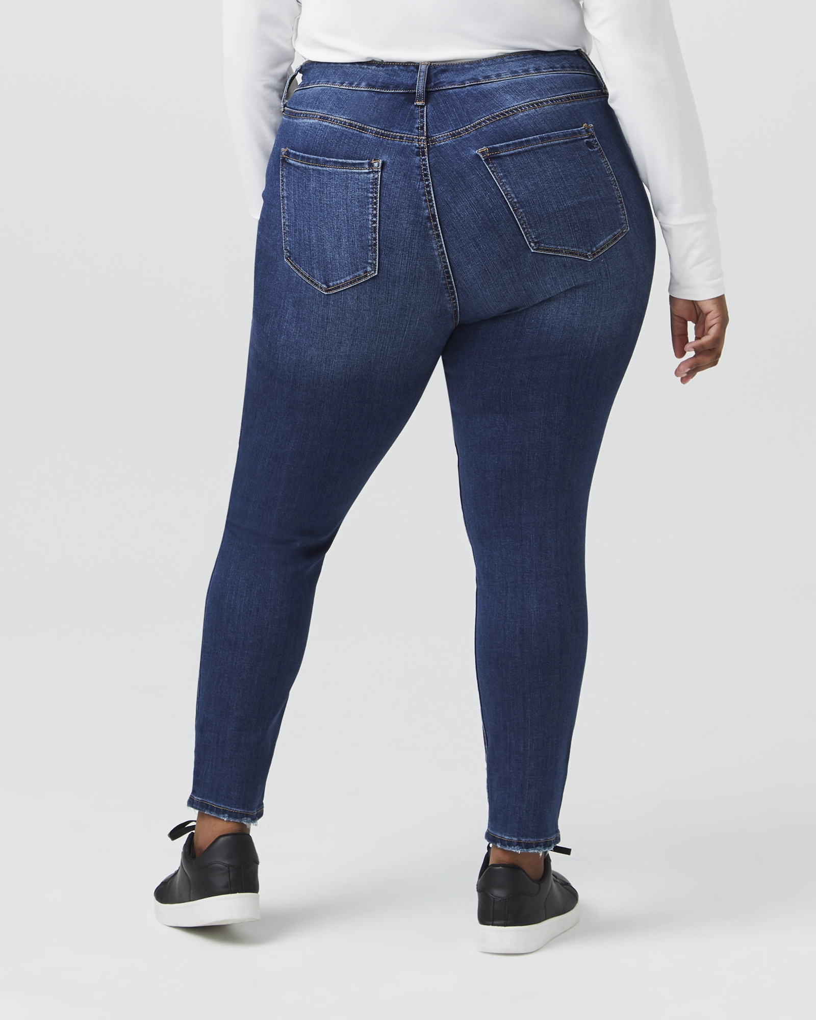 Chic Silhouette Neutral Fabric Charles High-Rise Ankle Jean | Dark Wash