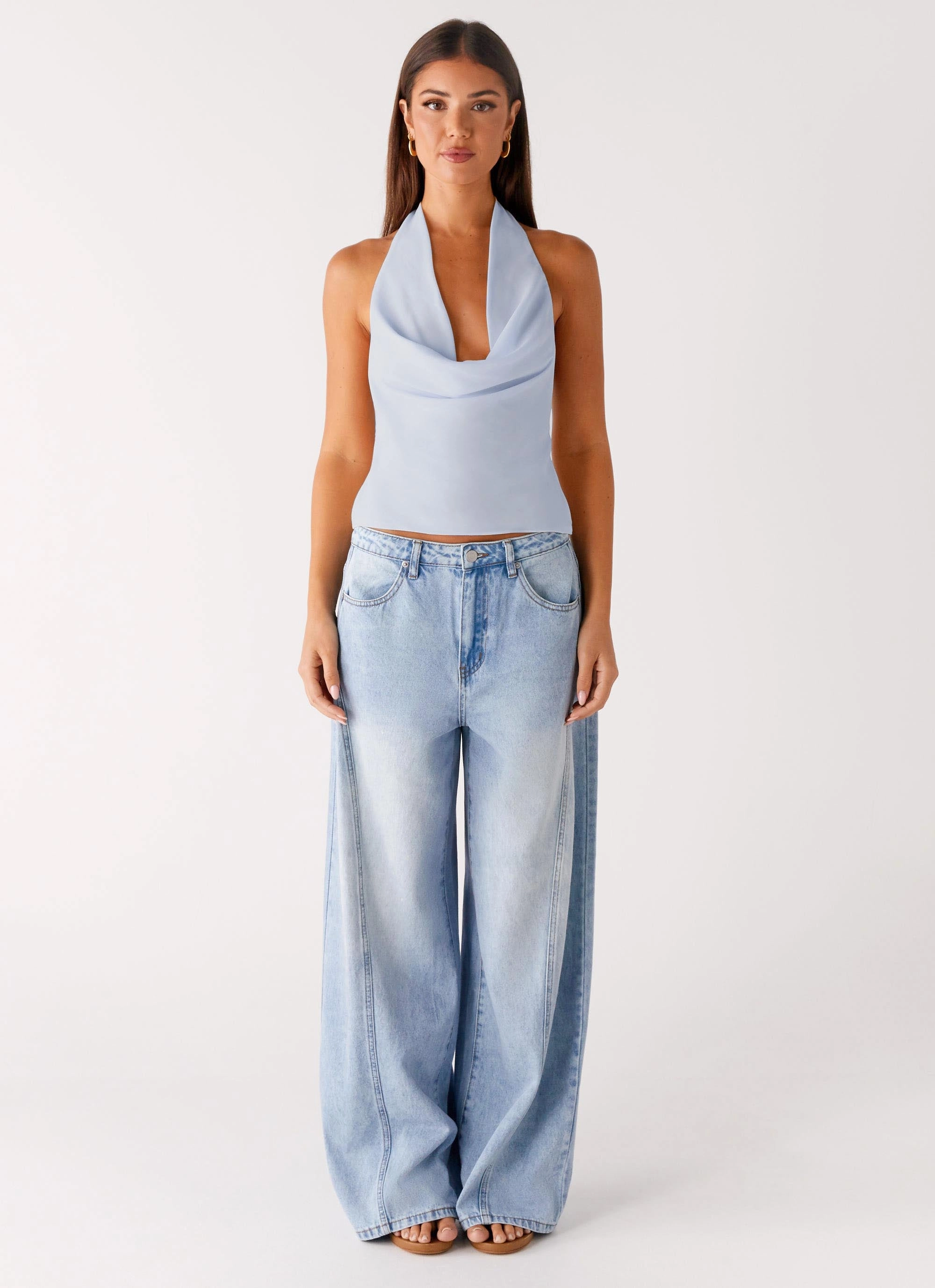 Hobby Charli Cowl Top - Blue