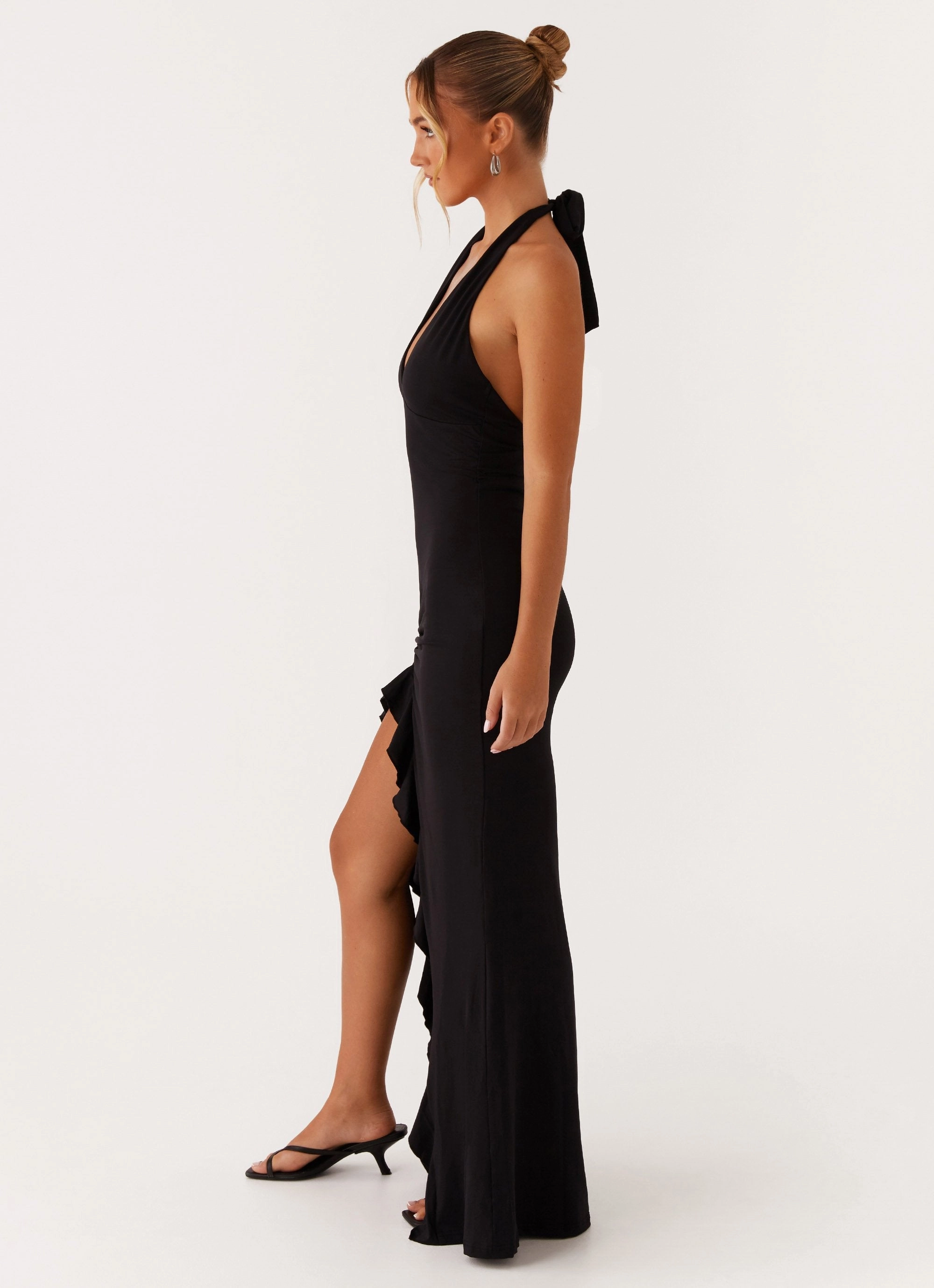 Charmed By You Maxi Dress - Black Heart Glow Daily Confidence