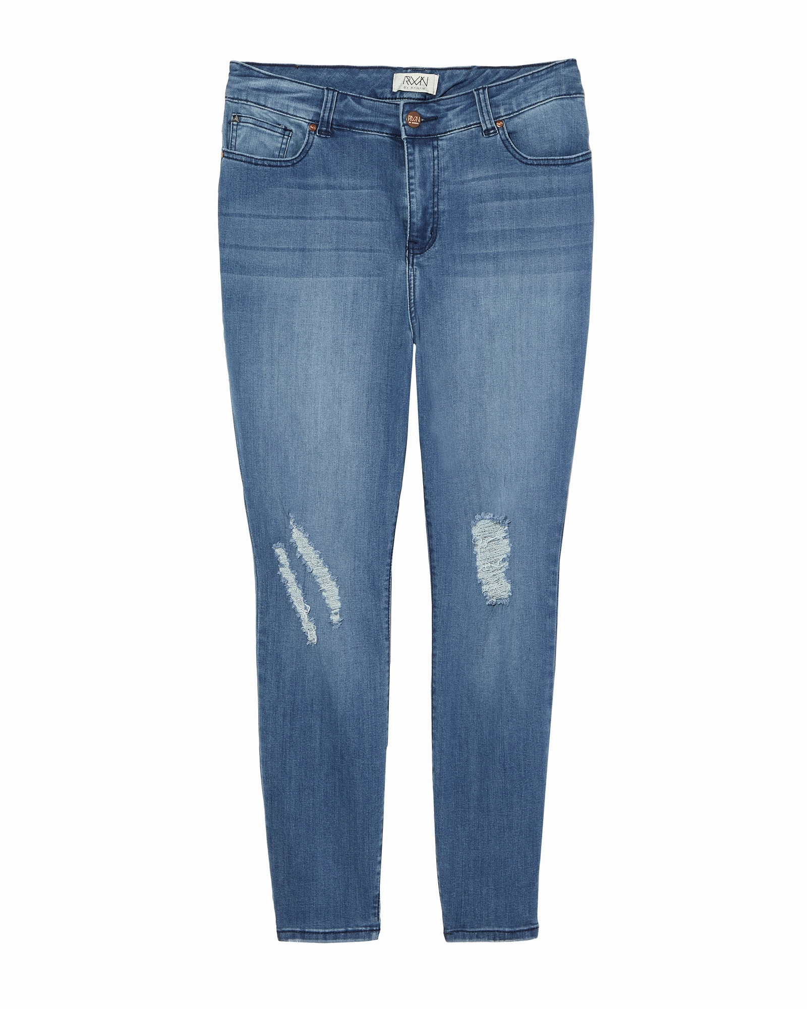 Chatham High Rise Destructed Ankle Skinny | Medium Wash Flawless Look Chic Design Style