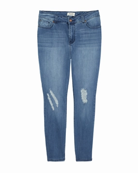 Chatham High Rise Destructed Ankle Skinny | Medium Wash Flawless Look Chic Design Style