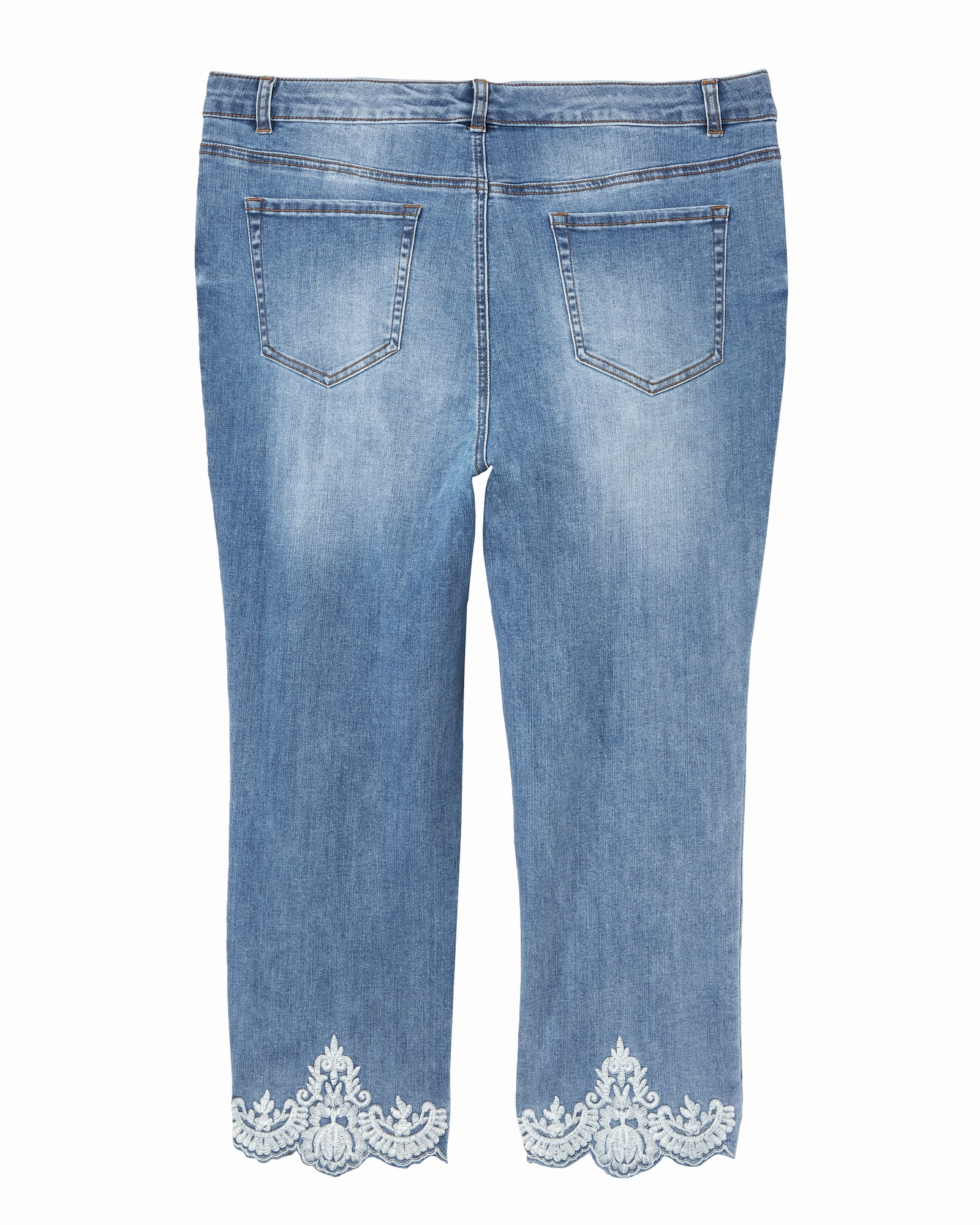 Chauncey Embroidered Slim Leg Jean | Light Wash Daily Essentials Easy Pair