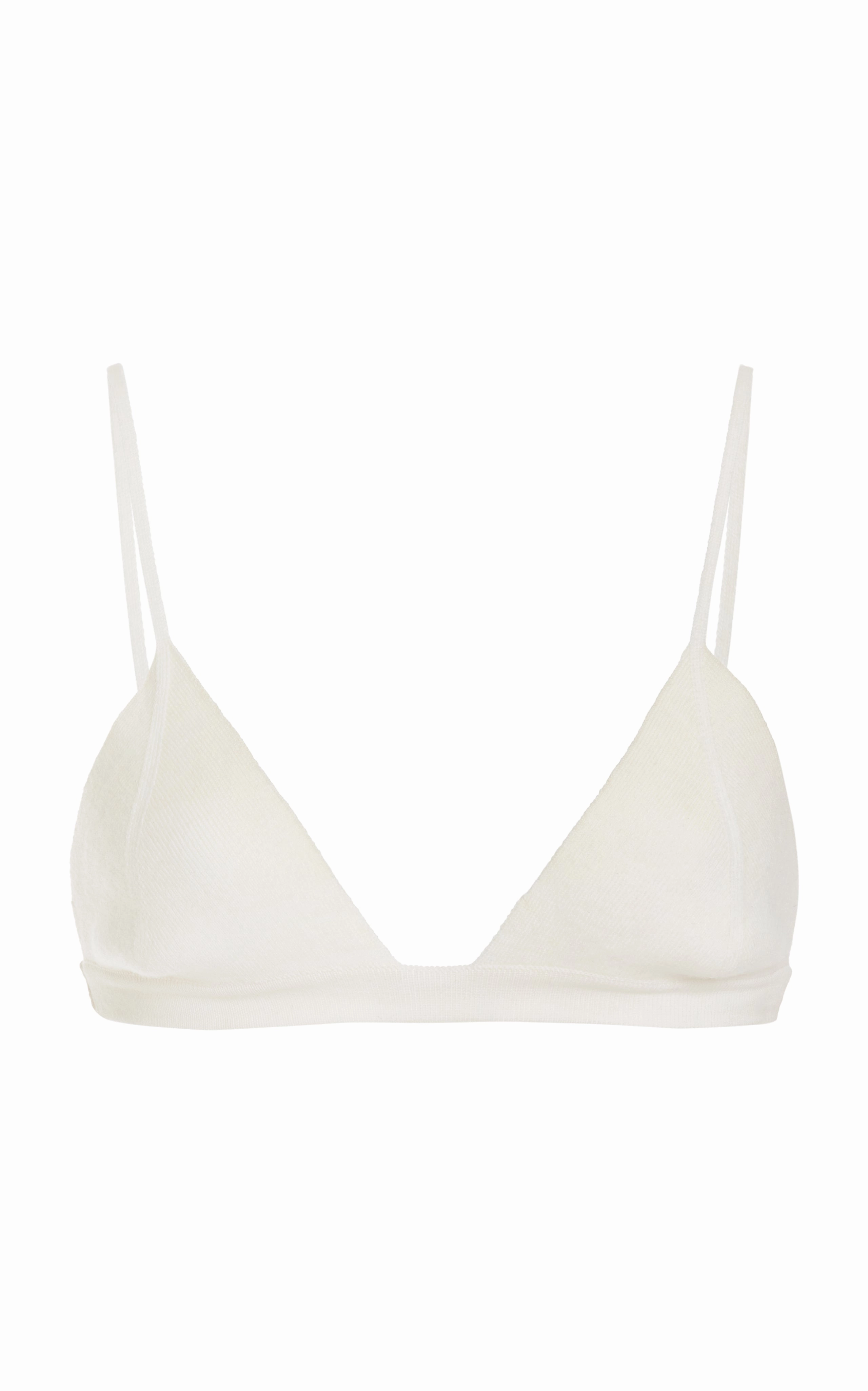 Chevier Knit Bra in Ivory Merino Wool Chill Weather