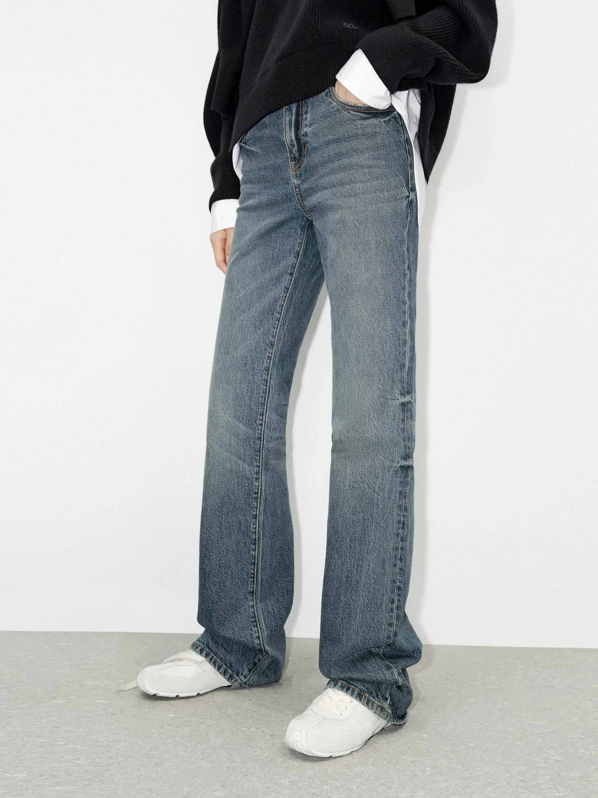 Turkish Cotton Straight Jeans Athlete Fit Modern Autumn Days Streetwear Fan Earthy High Quality