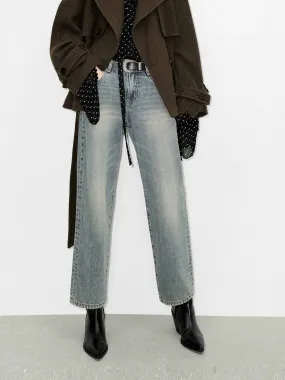 Relaxed Straight Ankle Jeans Neutral Choice Always Stylish