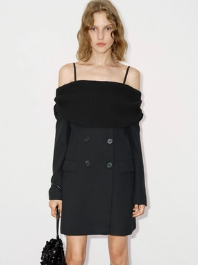 Wool Mini Blazer Dress Chic Wear