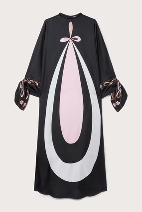 Maddalena Print Long Caftan Relaxed Layer Elegant Piece