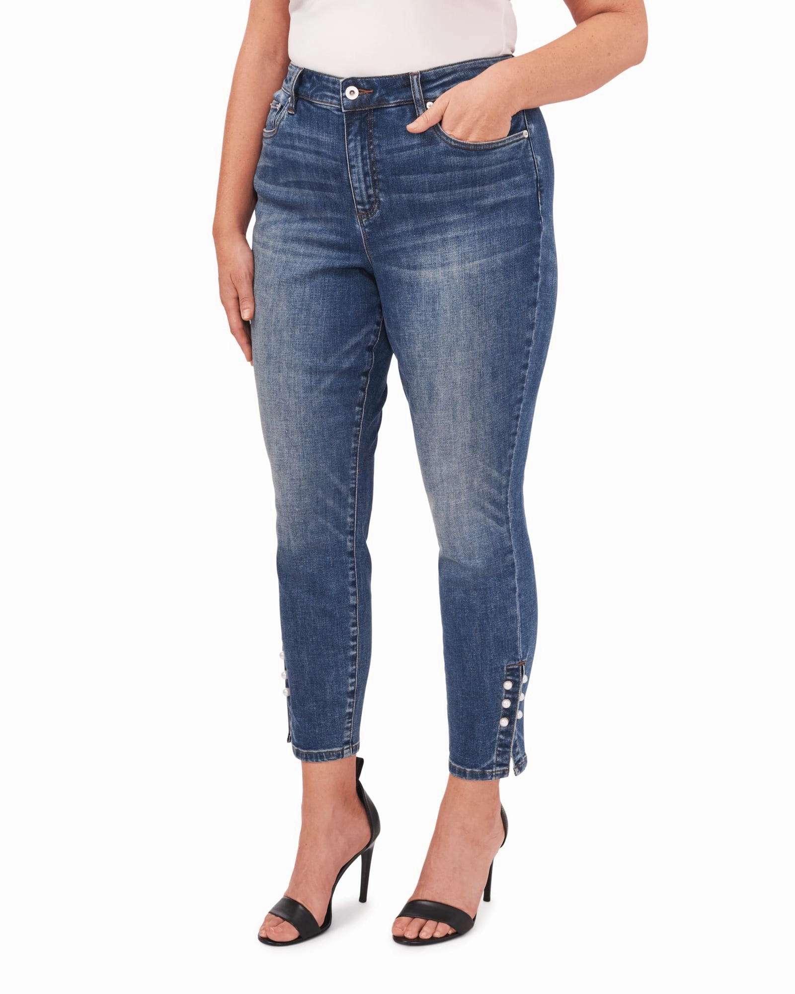 Sloane Pearl Jeans | TRUE BLUE Relaxed Waist Fit