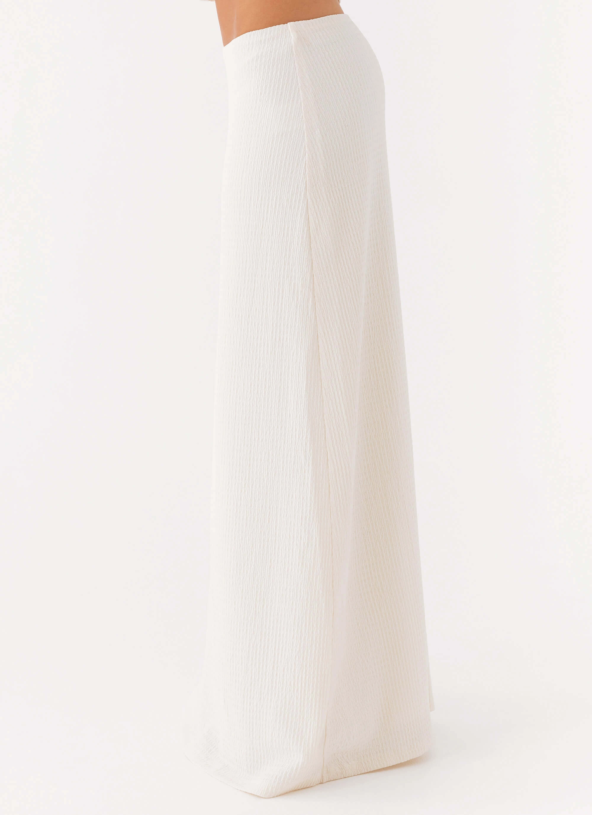 Tatum Low Rise Maxi Skirt - Ivory Weekend Style Biodegradable Fabric