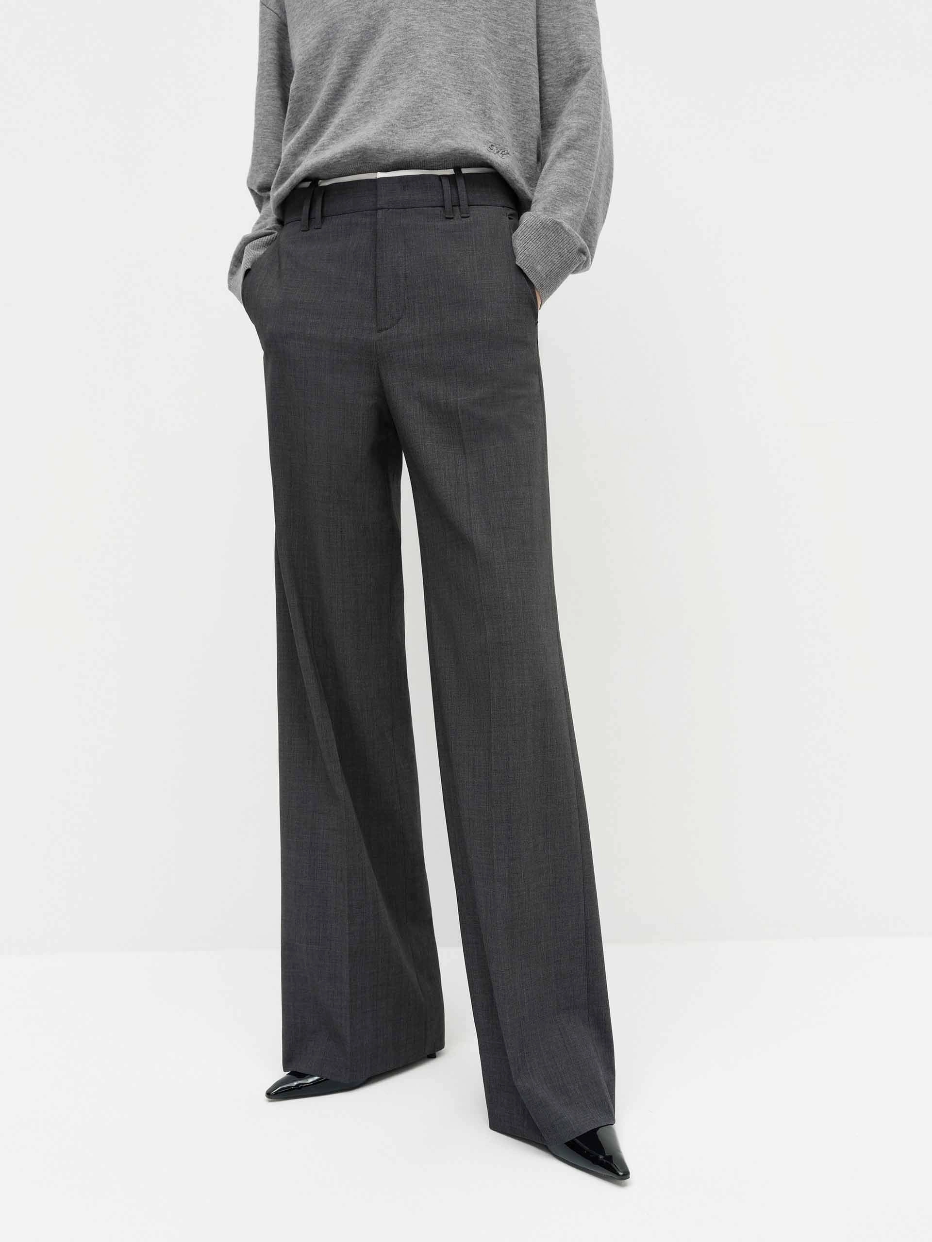 Versatile Look Breathable Material Contrast Waist Straight Pants