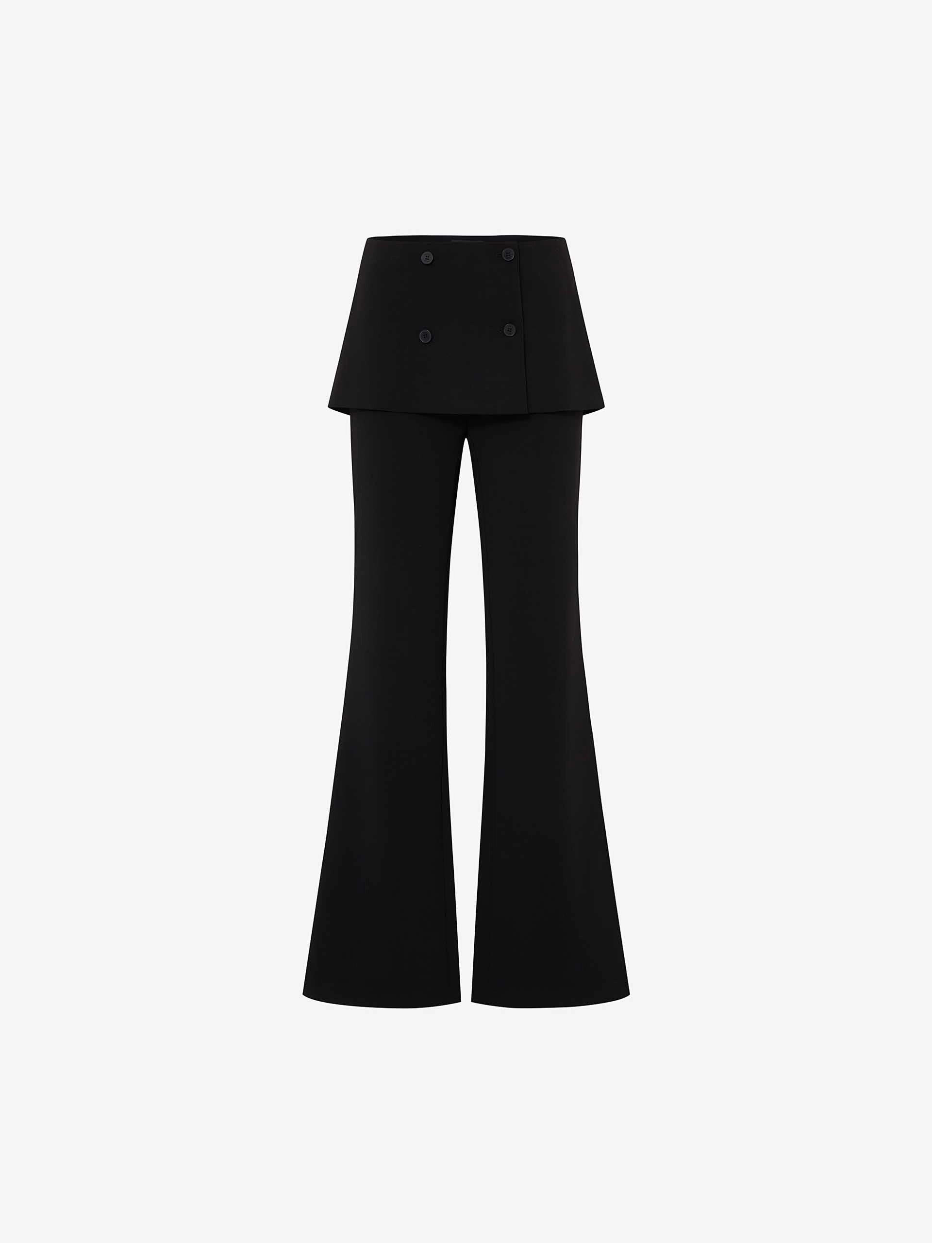 Stain Resistant Weave Layered Detail Tailored Pants