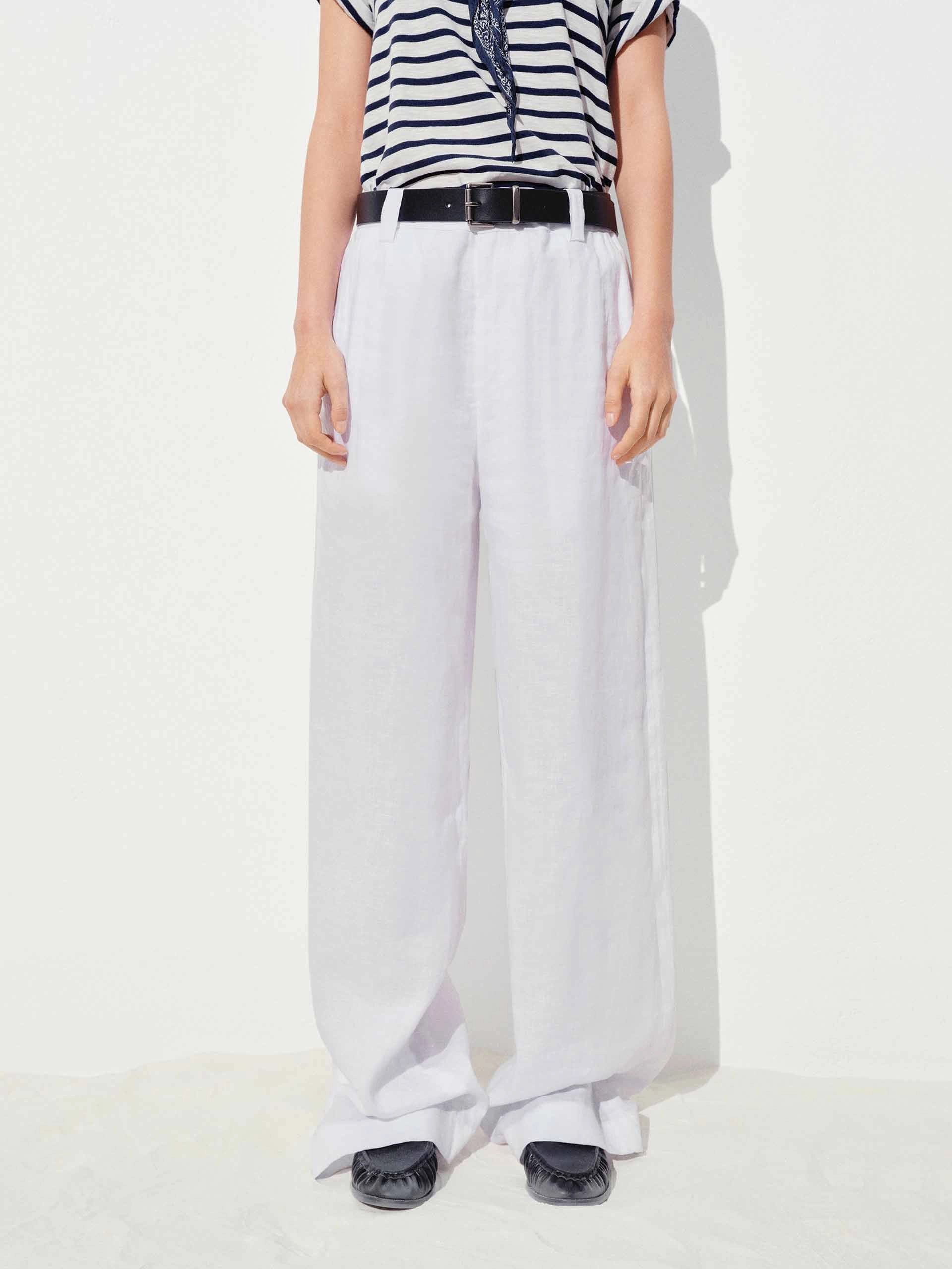 Easy Comfort relaxed shape Linen Straight Trousers