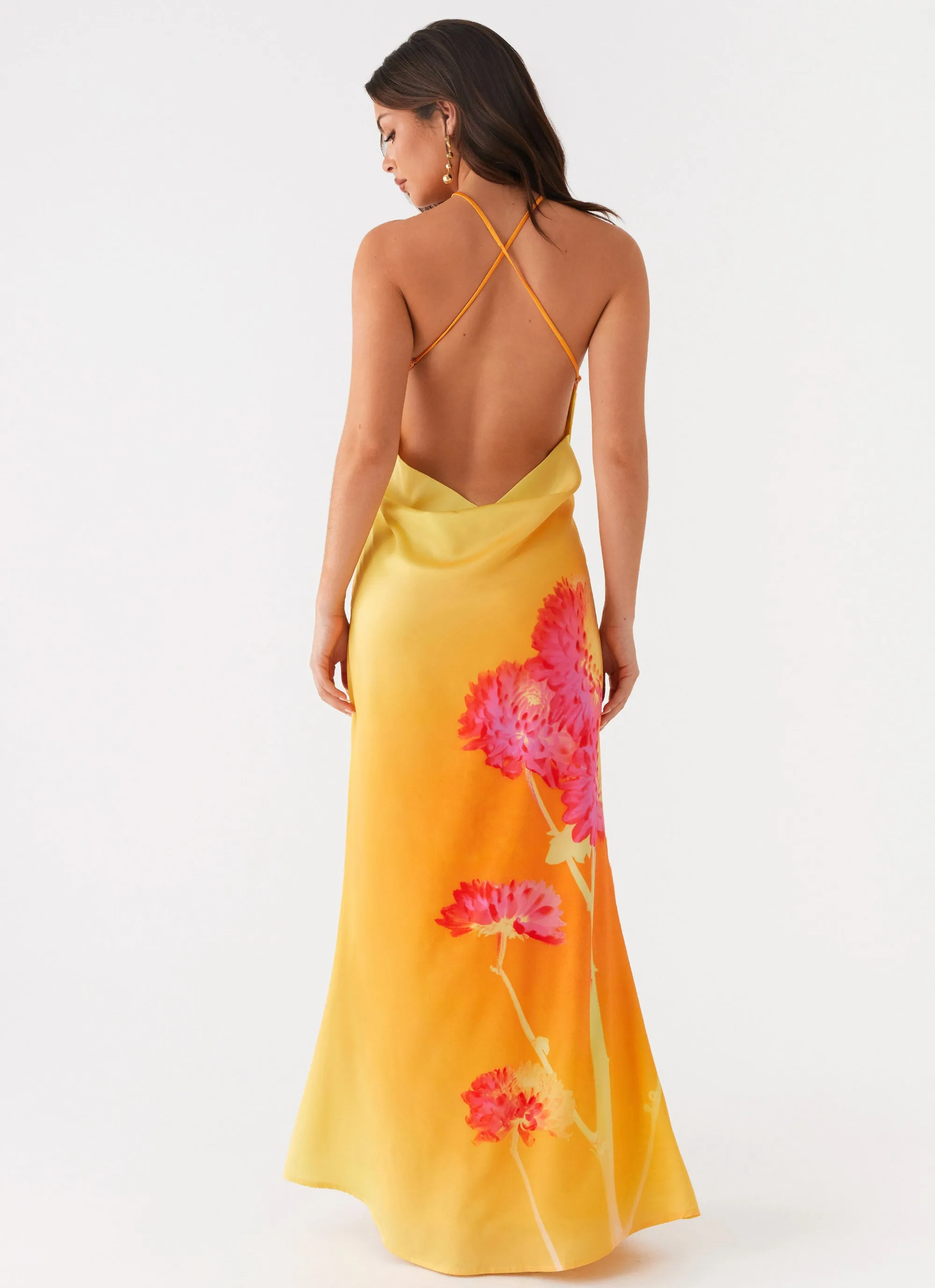 Everyday Look Chloe Maxi Dress - Orange Floral