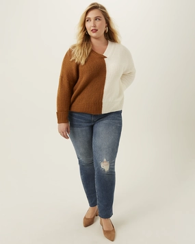 Chrissie High-Rise Straight-Leg Distressed Jean | Dark Wash Mid Rise