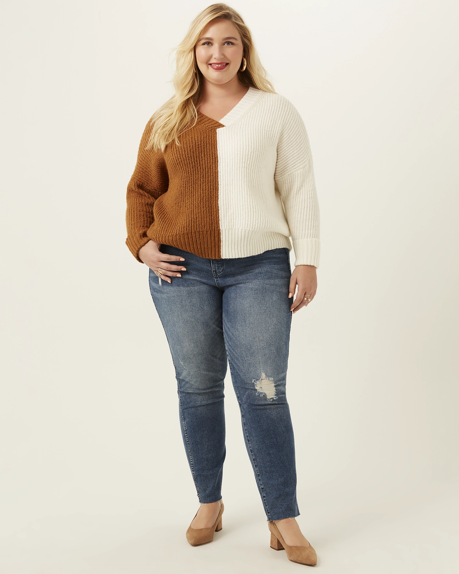 Body Friendly Chrissie High-Rise Straight-Leg Distressed Jean | Dark Wash