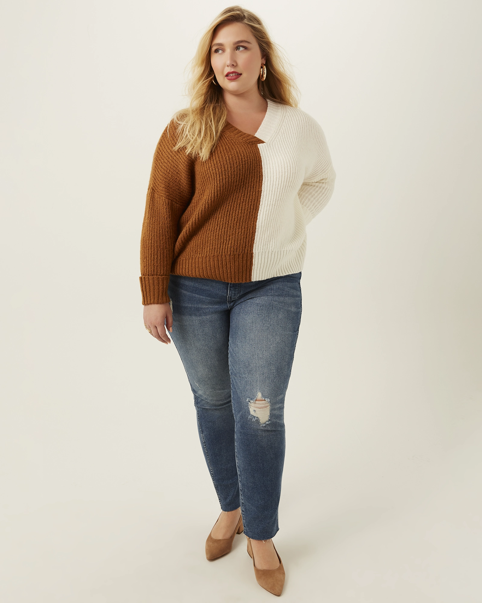 Chrissie High-Rise Straight-Leg Distressed Jean | Dark Wash Mid Rise