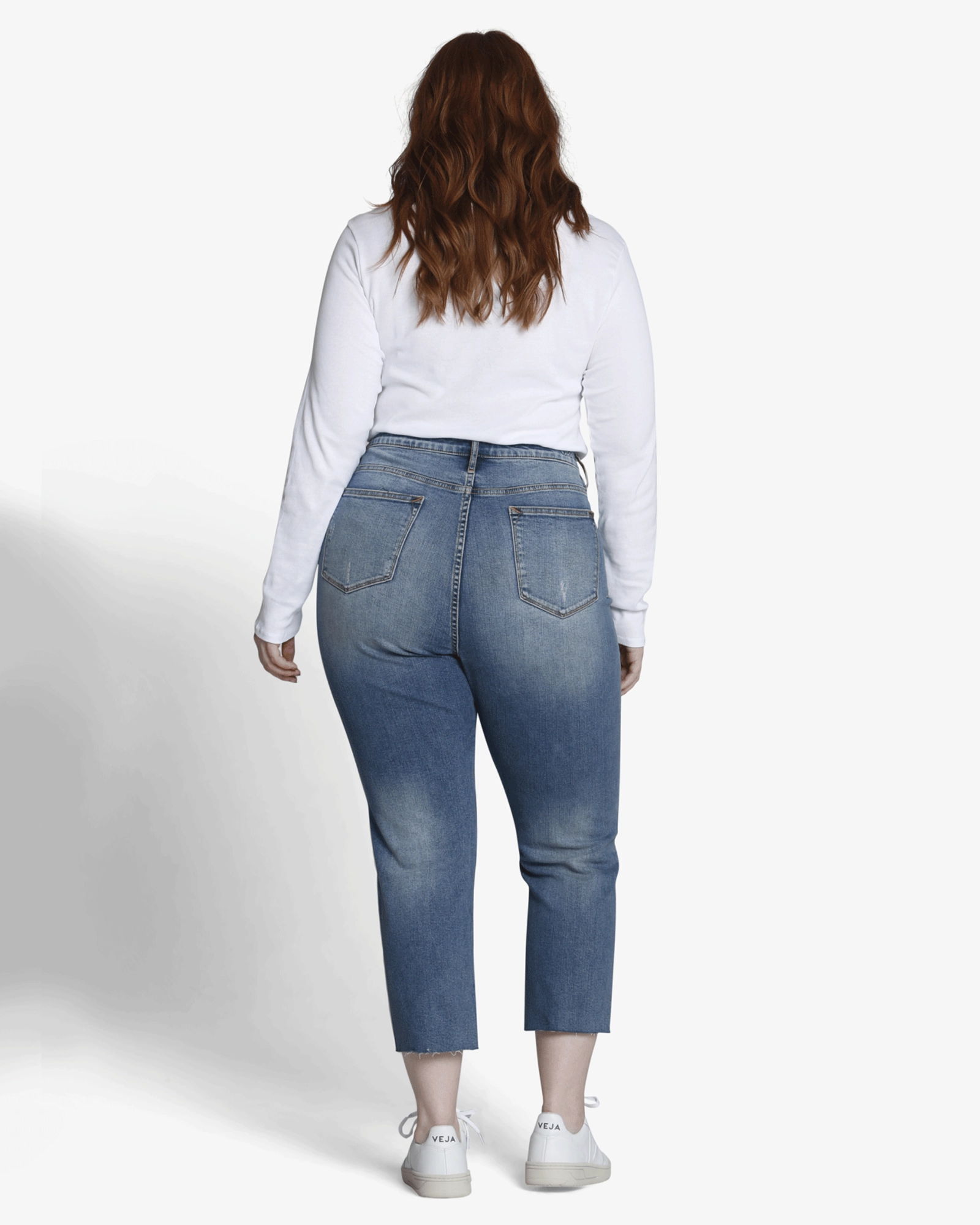 Sustainable Beach Day Christine High-Rise Straight Leg | Medium Wash / Medium Wash