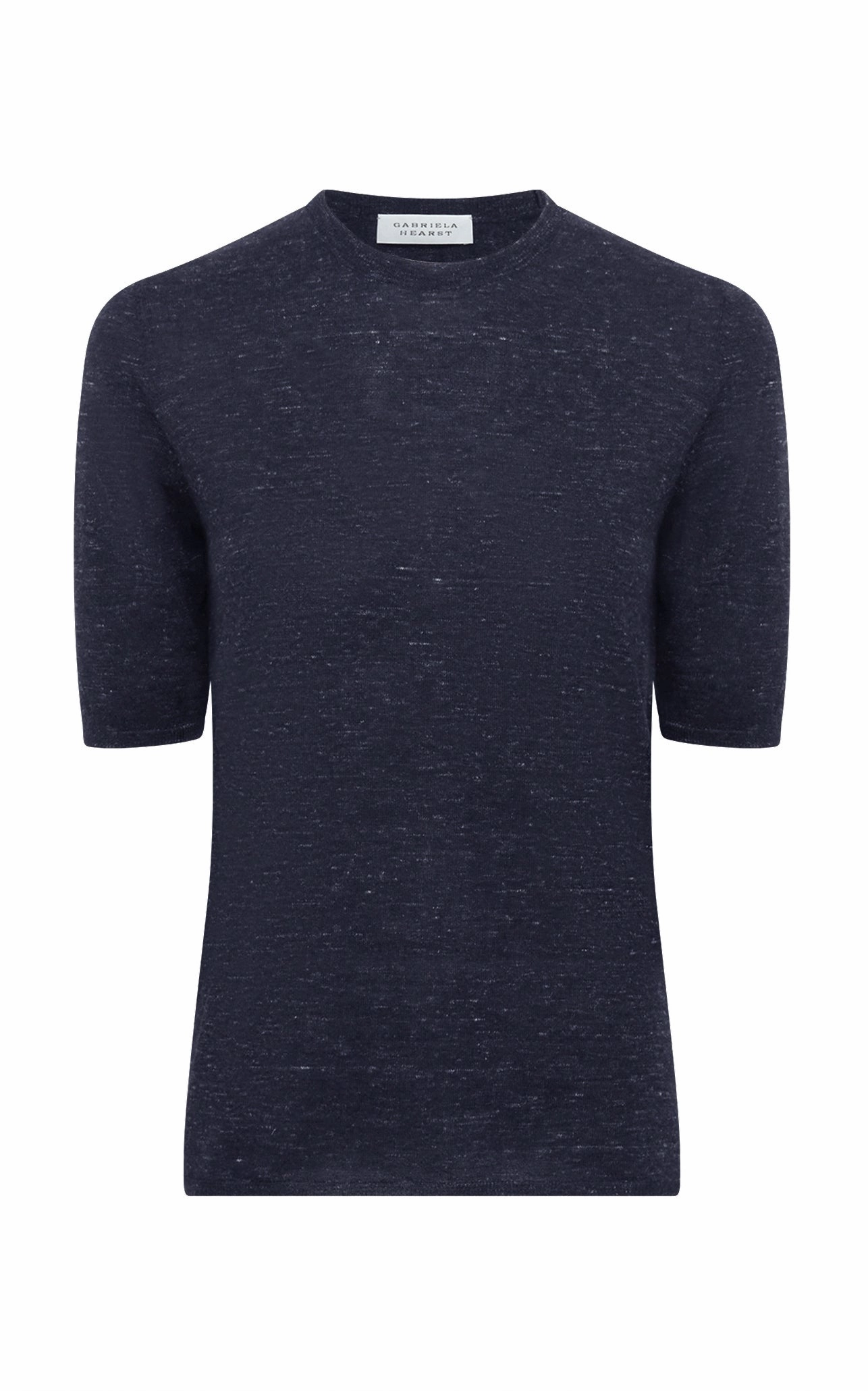 Chryse Knit T-Shirt in Navy Cashmere Silk with Hemp Everyday Neutral skin friendly