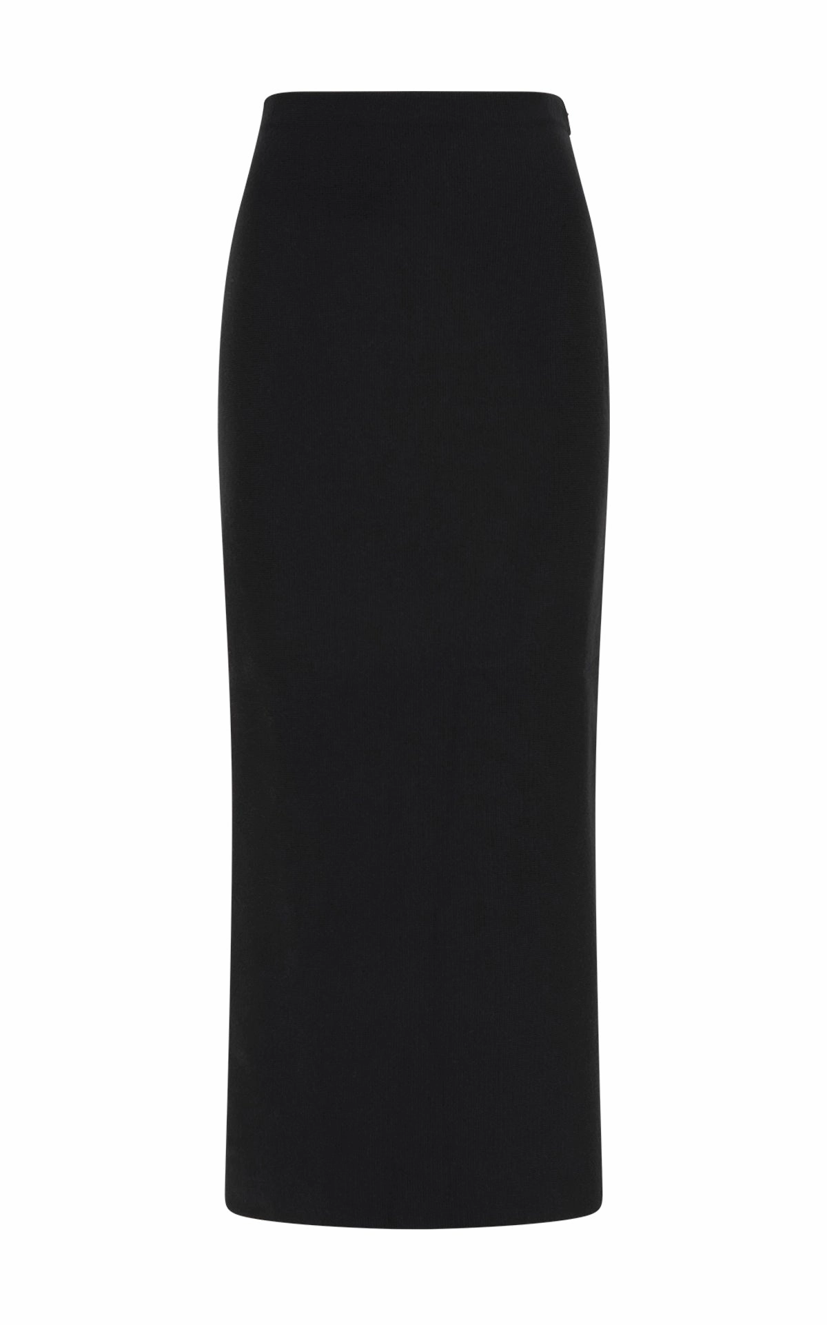 Circe Knit Maxi Skirt in Black Merino Wool Cashmere Merino Wool