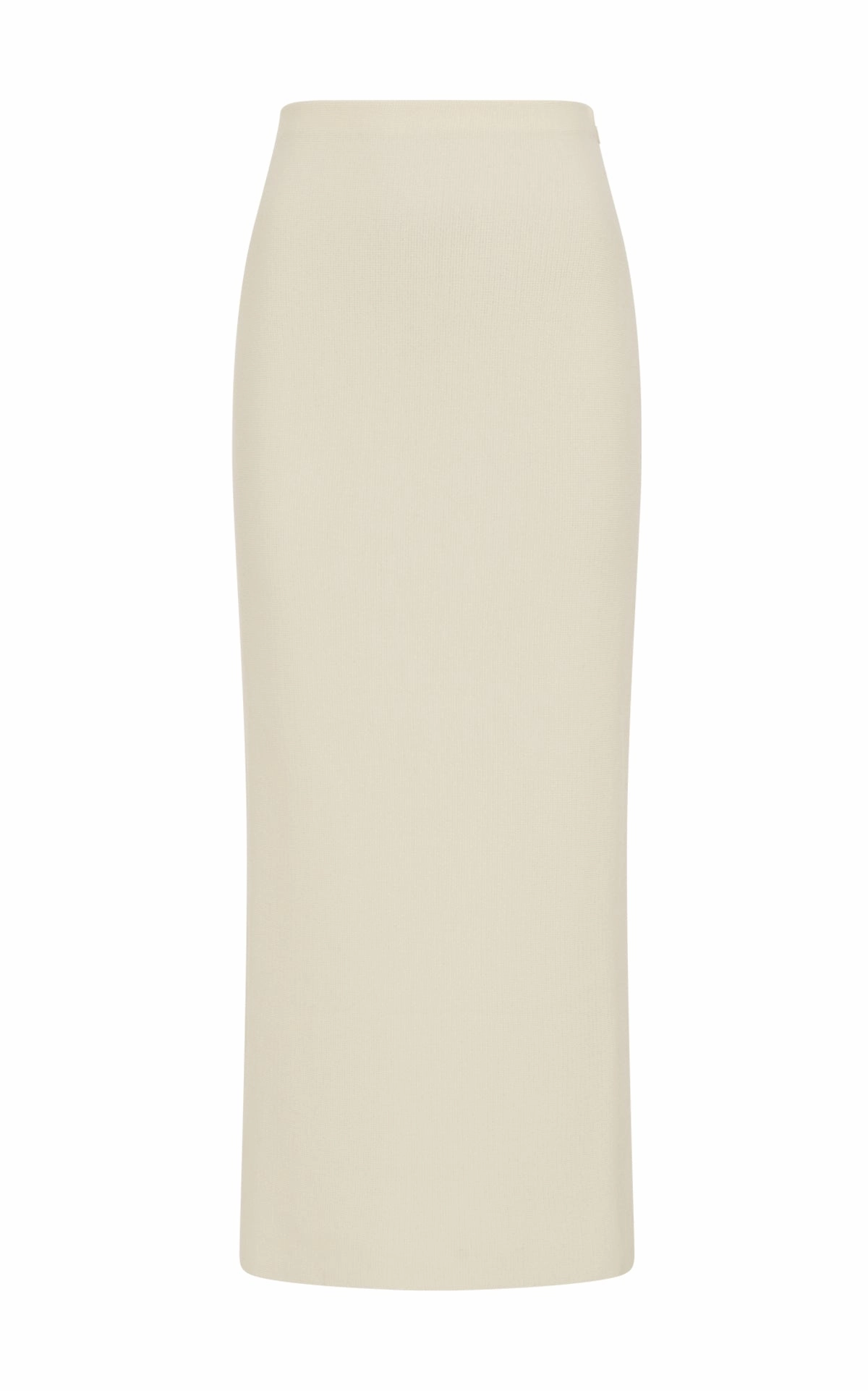 Moisture wicking DenseKnit Fabric Circe Knit Maxi Skirt in Ivory Merino Wool Cashmere