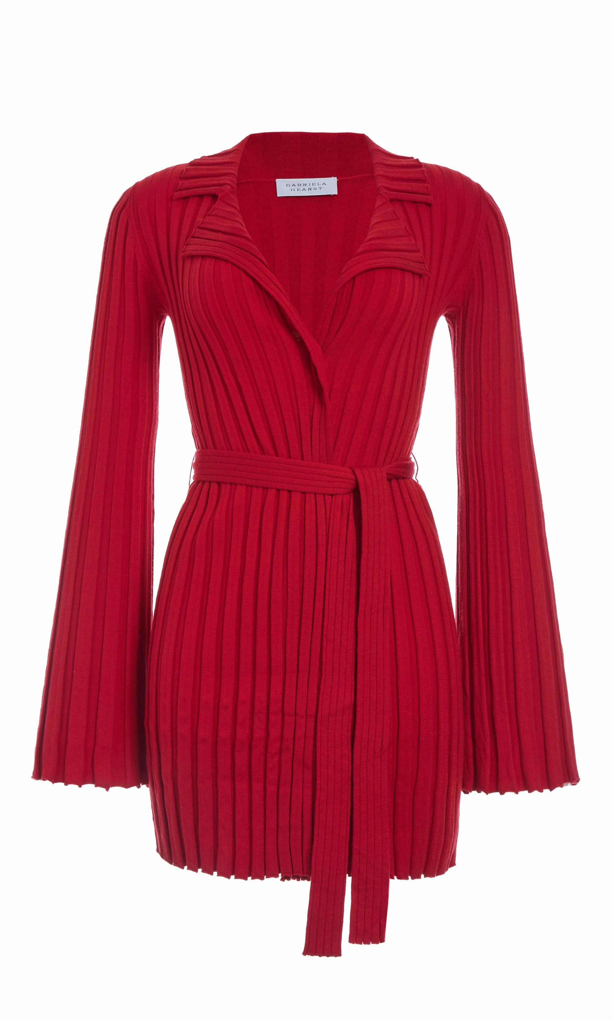 Carmen Knit Cardigan in Red Merino Wool City Ready