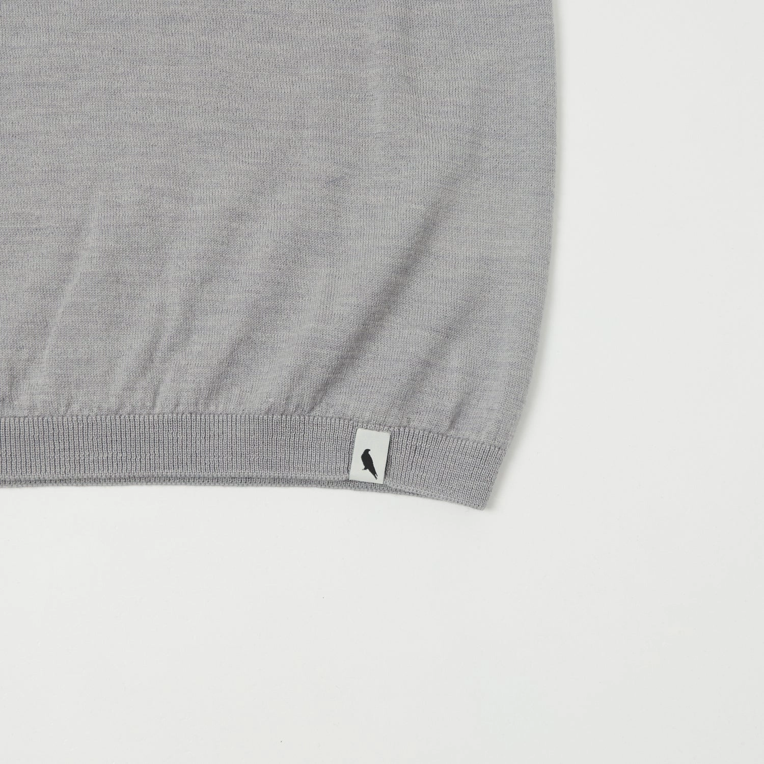 Office Layer Peregrine Knitted Wool T-Shirt - Light Grey