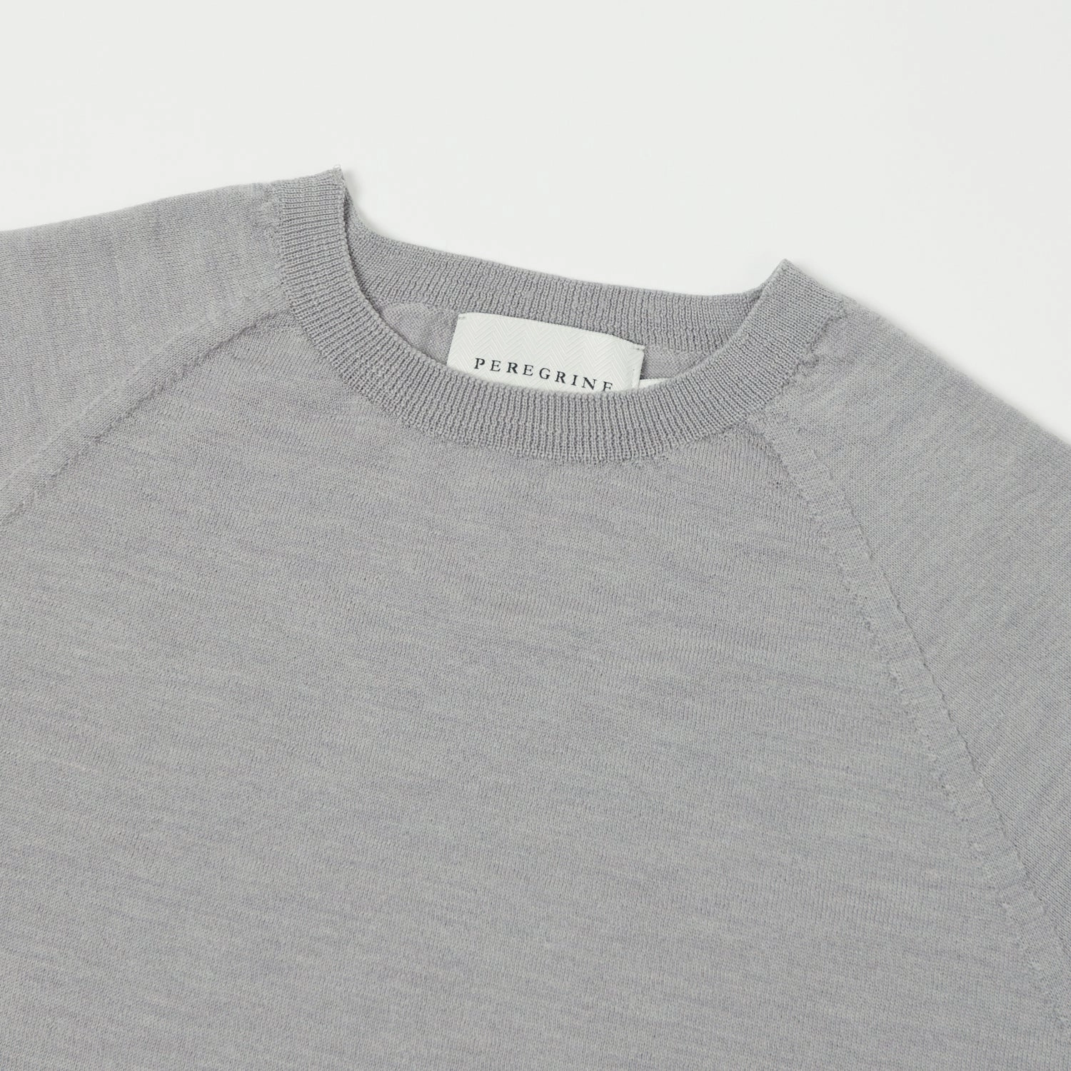 Peregrine Knitted Wool T-Shirt - Light Grey Breathable Lining