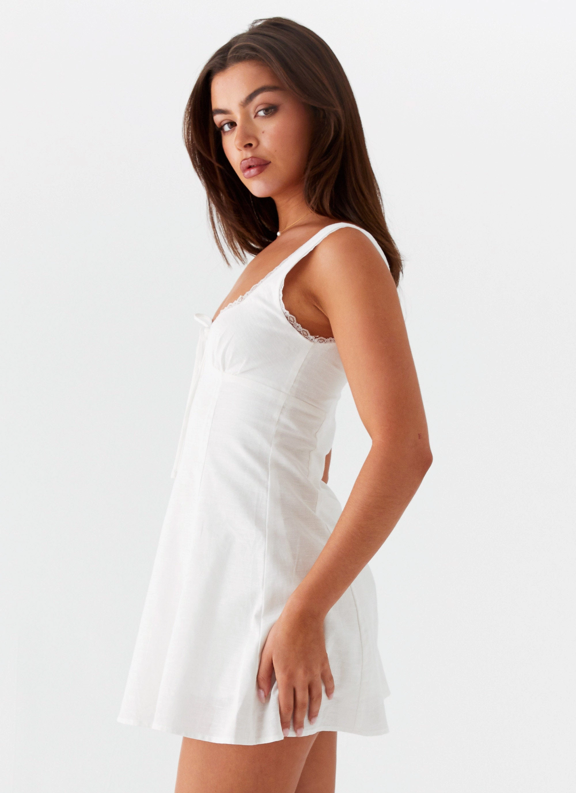 Rowena Mini Dress - White Comfortable Design Wear Dreamy Motion