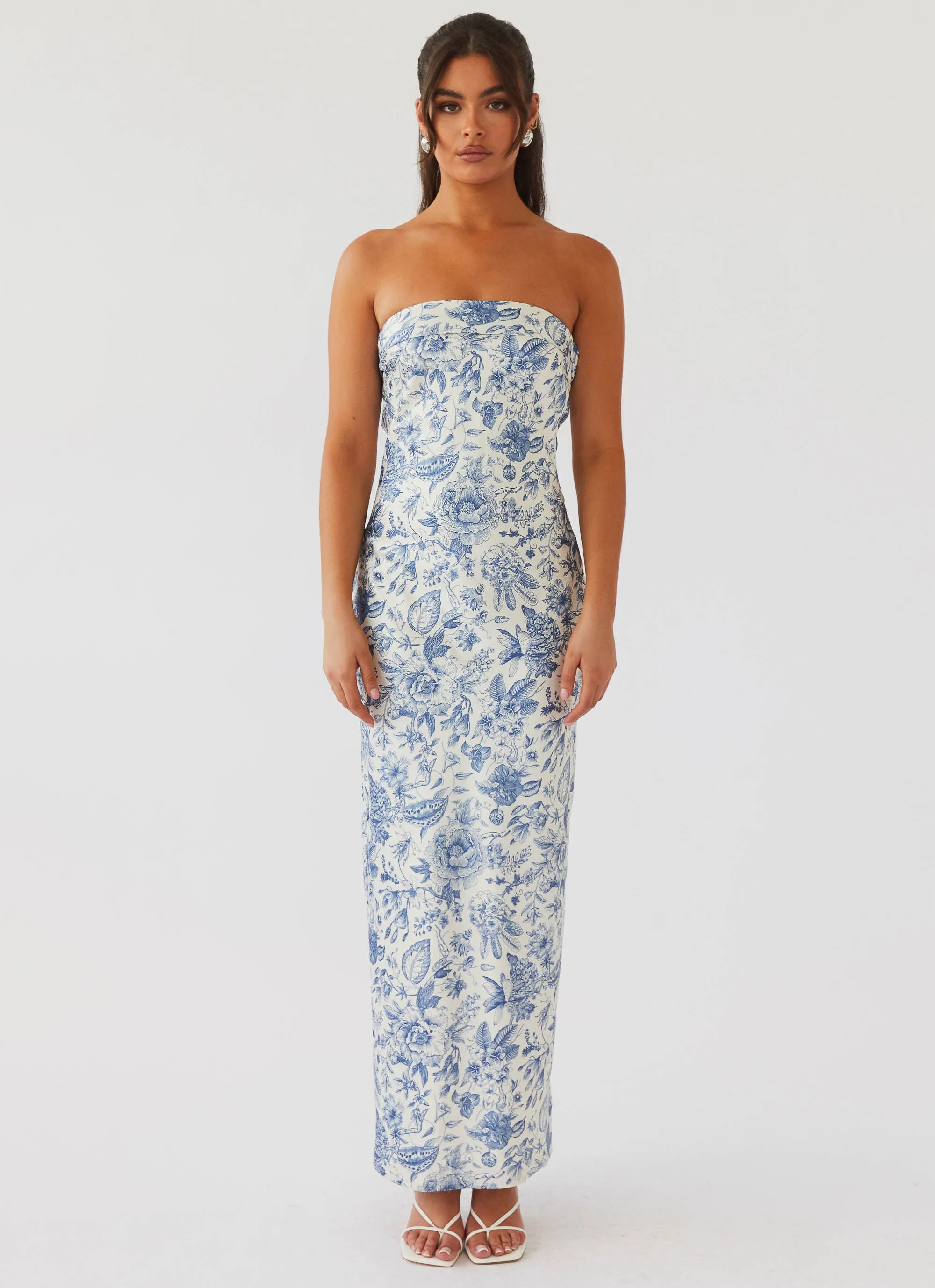 Summer Lover Maxi Dress - Blue Paisley DoubleLayeredMaterial Everyday Ready