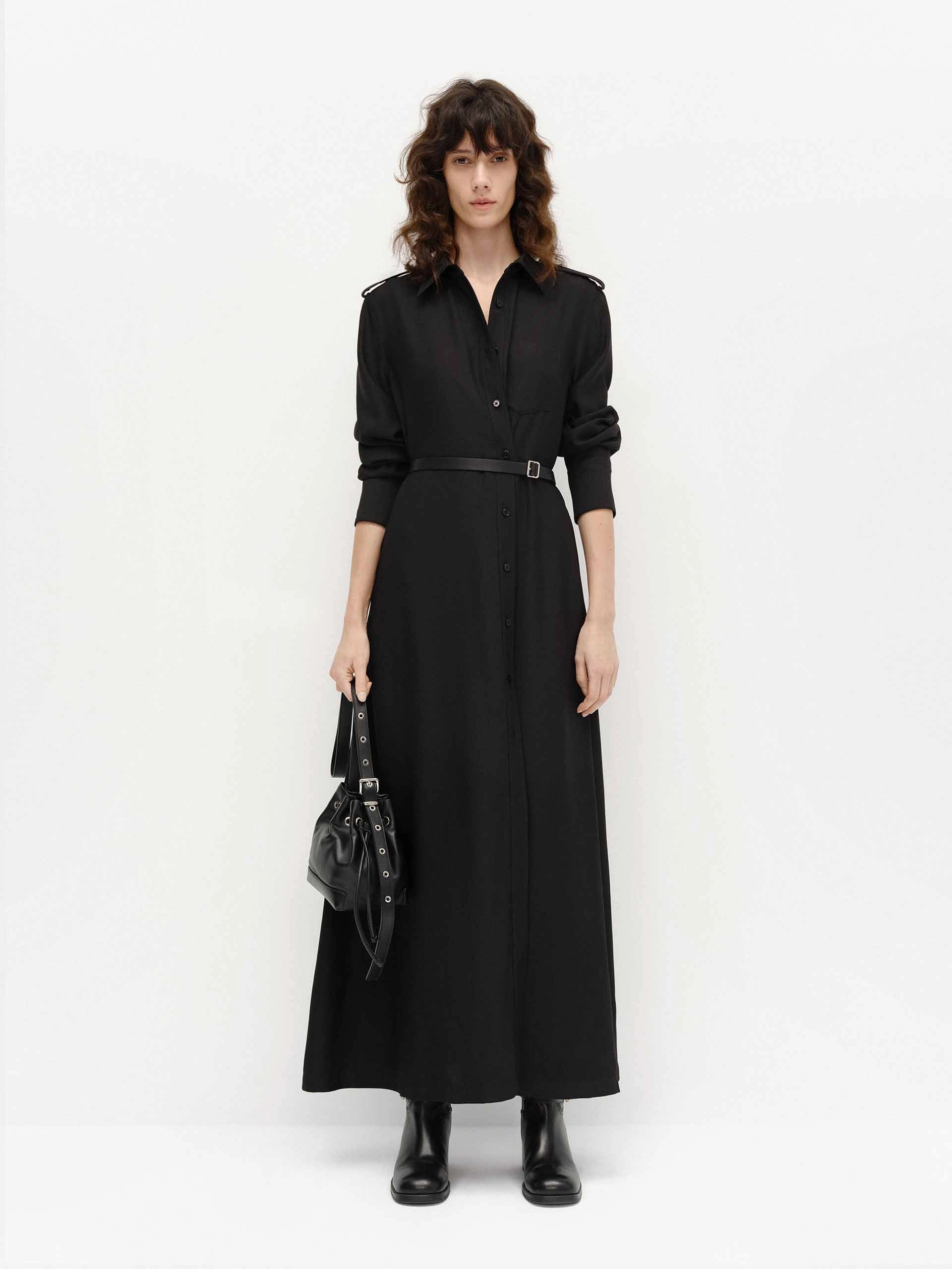 City Layers Include Belted Maxi Dress