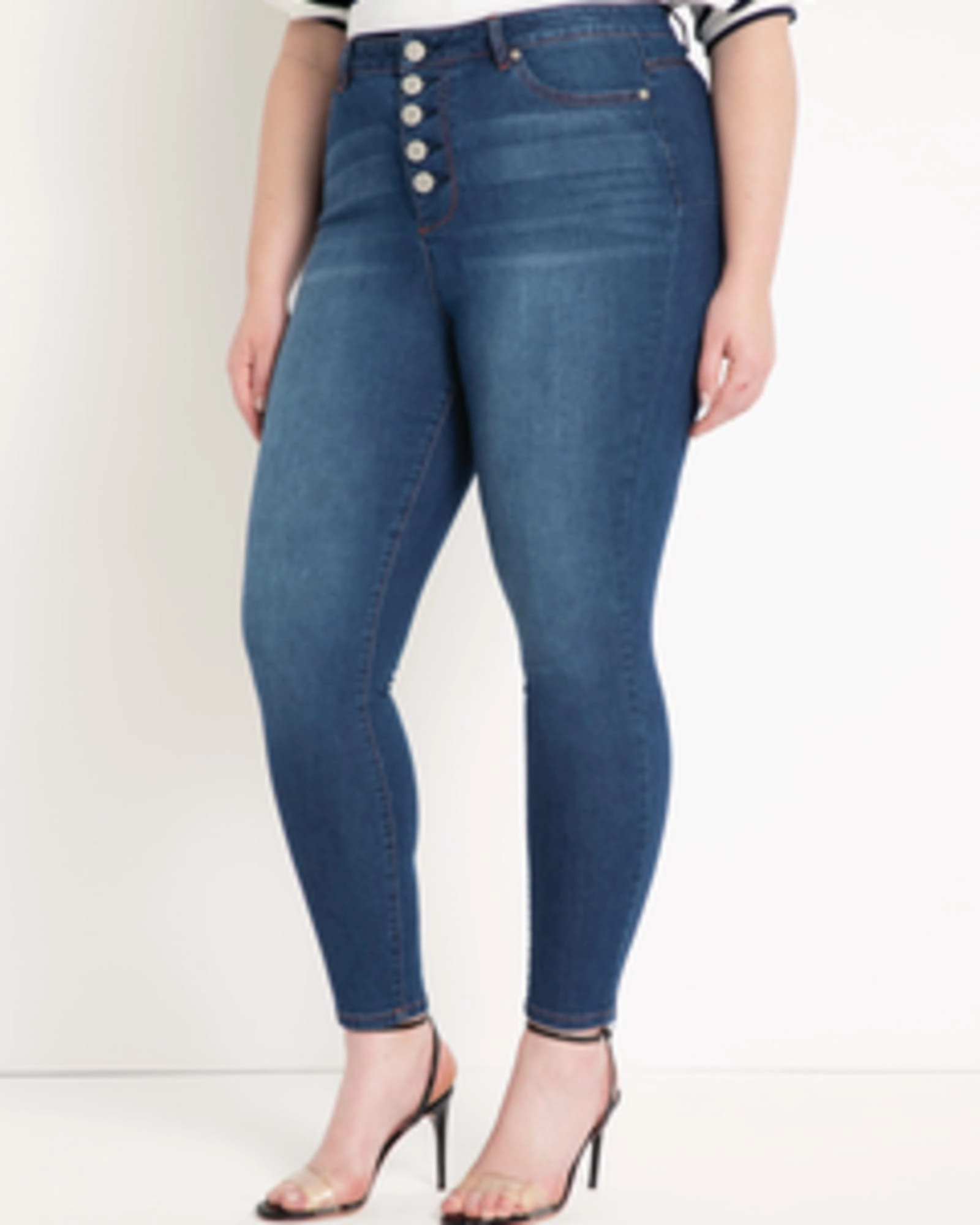 Classic Fit Peach Lift Button Fly Skinny Jean | Dark Wash Light Outfit Calm Aesthetic