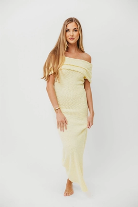 Skin-friendly Movement Feel Brit Maxi Dress in Butter Yellow - Bump Friendly