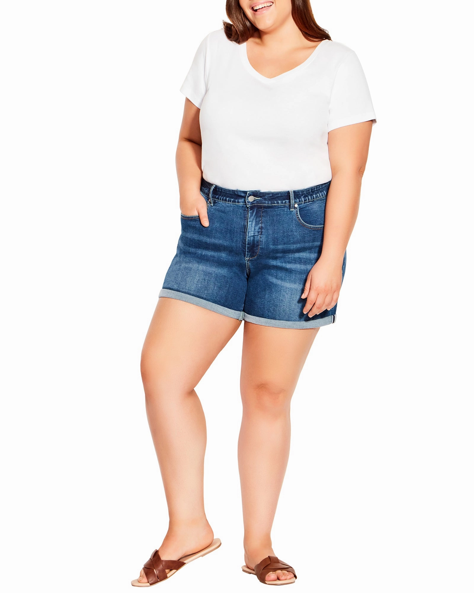 Kora Denim Short | Medium Wash Gym Ready Vibrant Bold Fashion Daily