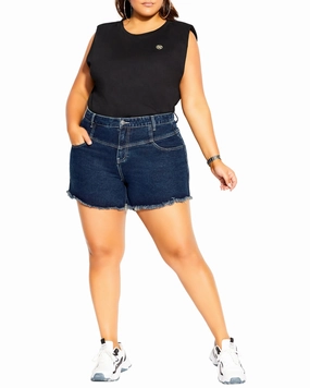 Off Duty Short | Dark Denim Vibrant Trendy Couple Look Athlete Fit Festival Outfit