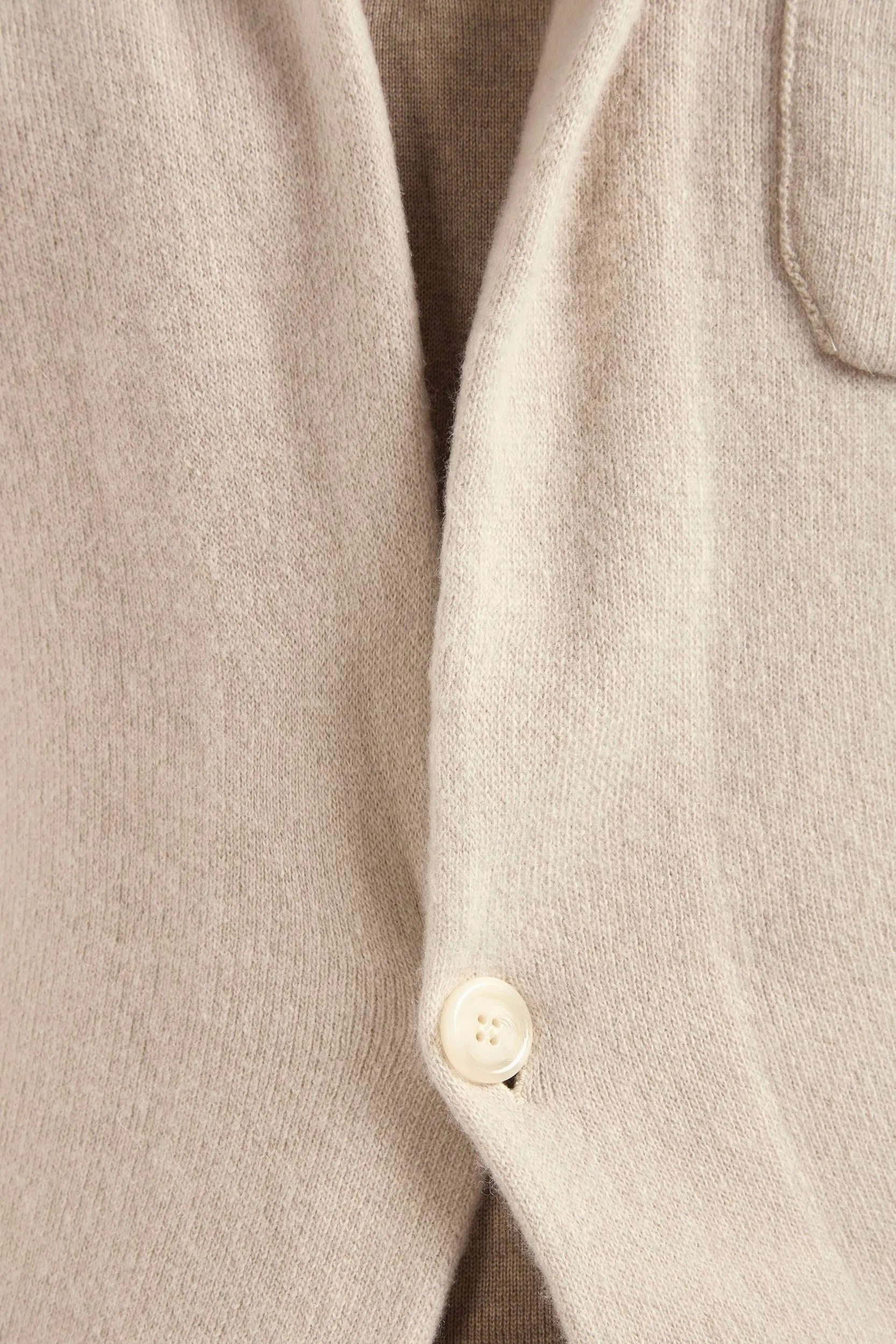 Stone knitted jacket ?C wool and cashmere ?C Made in Italy Compressed Stitch Lightweight Fabric